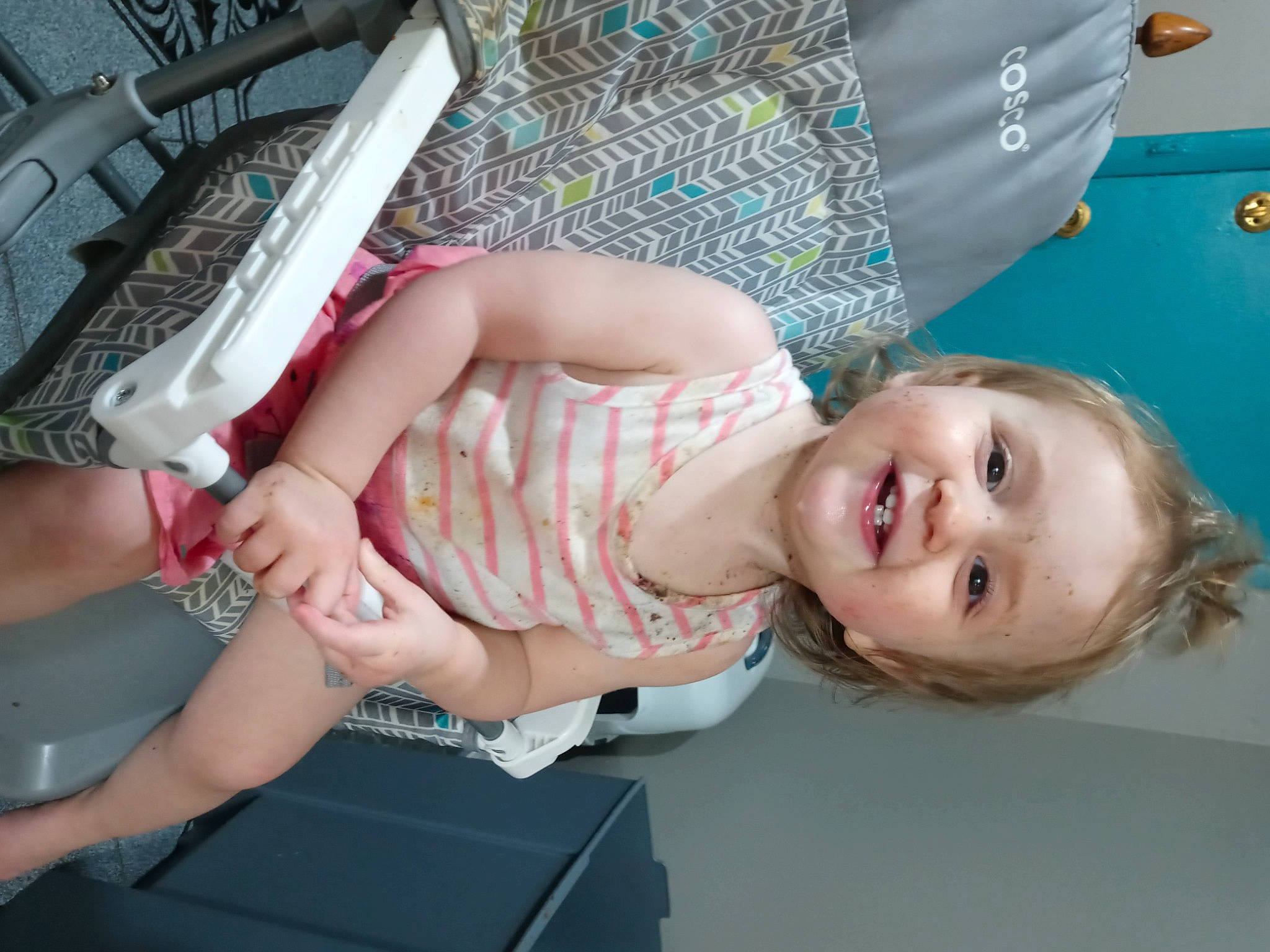 Caylee joined the competition — help win amazing prizes! abdomen, baby, baby_products, baby_toddler_clothing, cheek, chest, child, fun, happy, human_leg, joint, joy, leg, mouth, nail, pattern, person, skin, smile, thigh