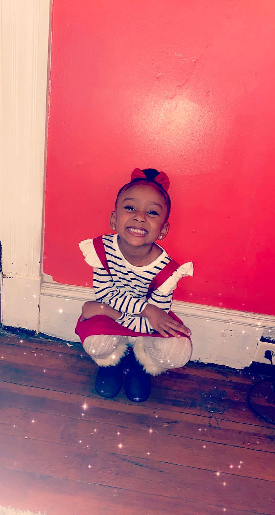 Elaina joined the competition — help win amazing prizes! art, baby_toddler_clothing, child, electric_blue, flash_photography, flooring, fun, happy, joy, leisure, magenta, person, pink, purple, room, sandal, sitting, sky, smile, tints_and_shades