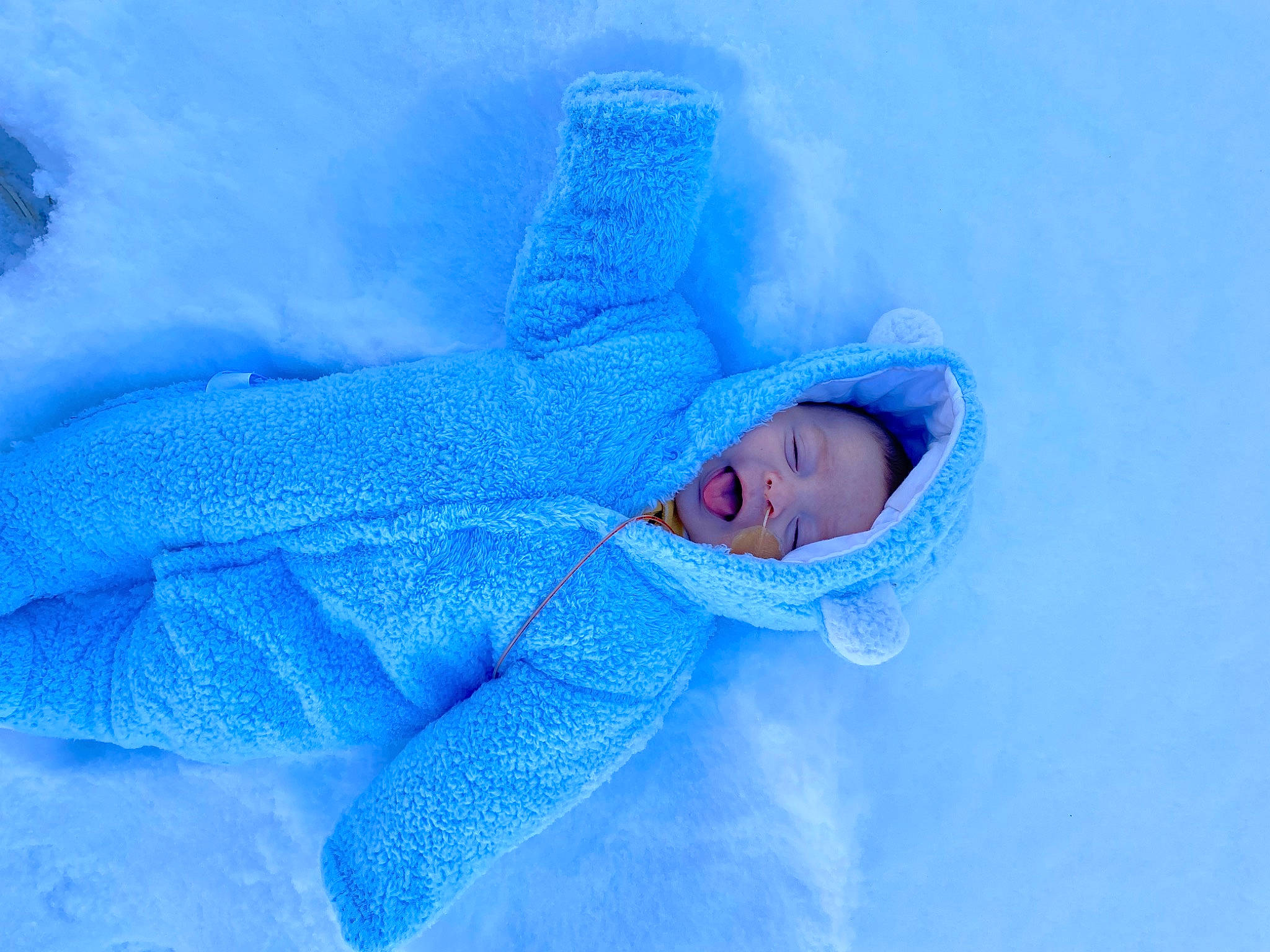 Mateo joined the competition — help win amazing prizes! azure, baby, child, cloud, comfort, electric_blue, freezing, frost, fun, fur, happy, leisure, linens, magenta, person, portrait_photography, sky, snow, toddler, tree