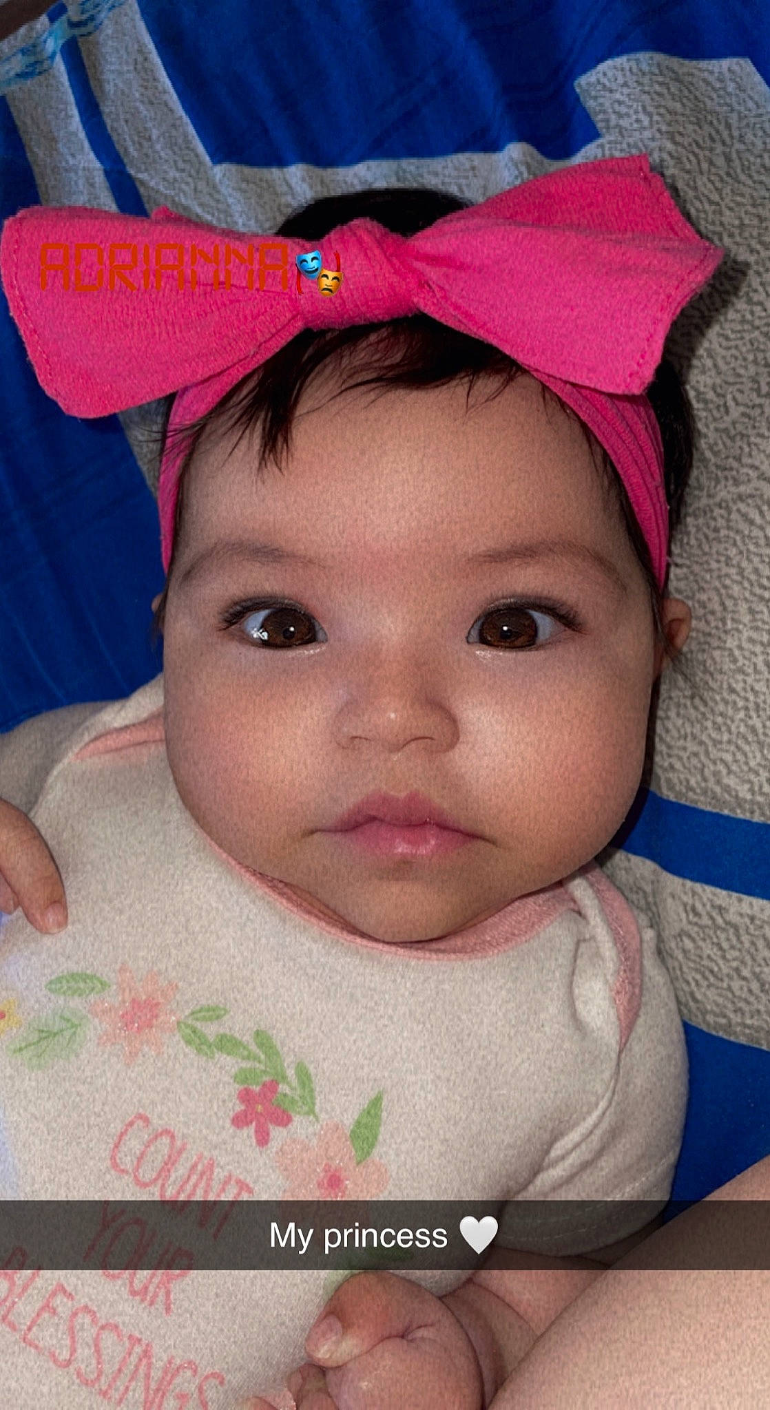 Nevaeh joined the competition — help win amazing prizes! blue, cheek, chin, eye, eyebrow, eyelash, face, facial_expression, forehead, hair, hairstyle, head, human, lip, mouth, neck, nose, person, product, skin