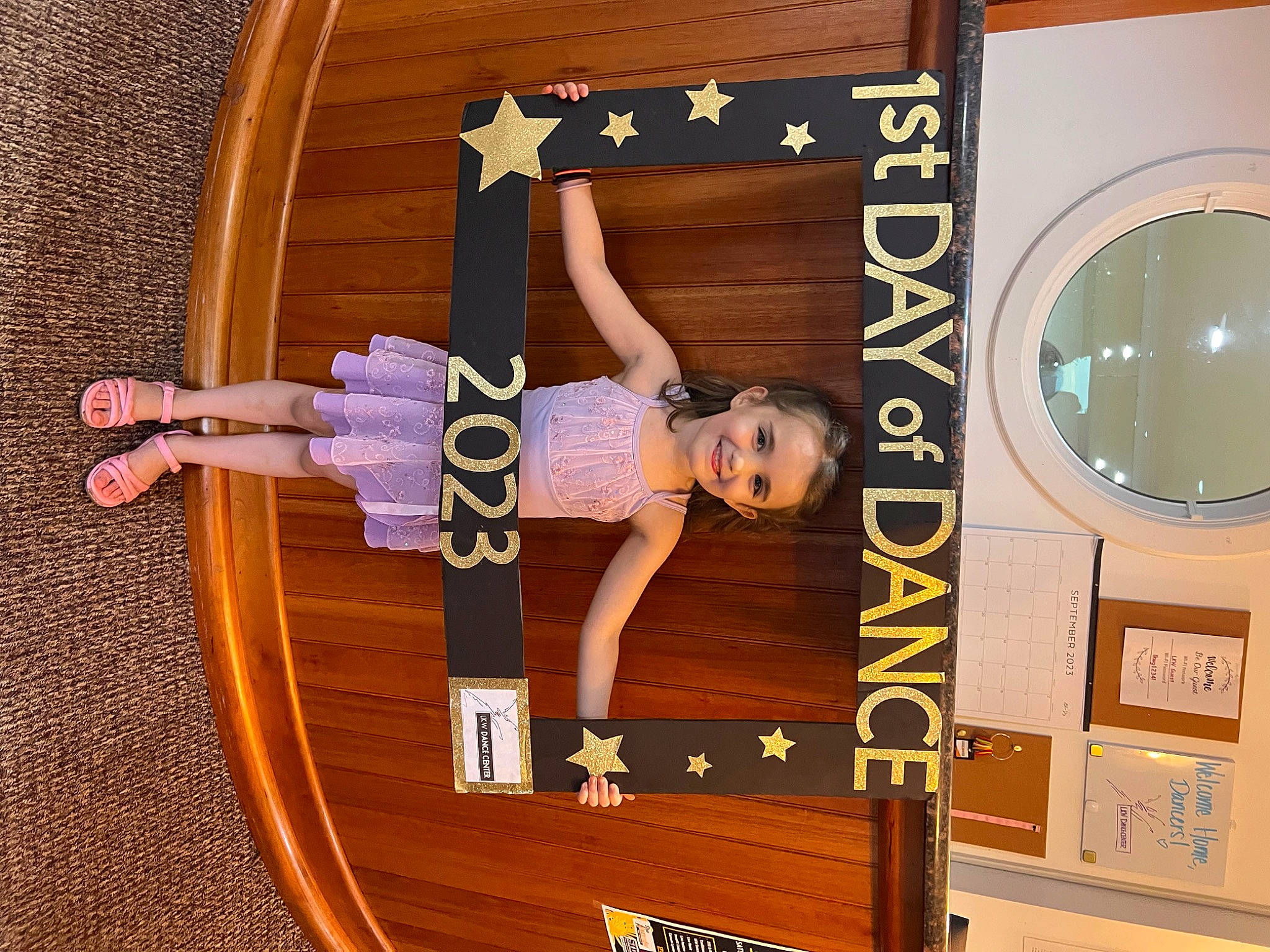 Gabriella joined the competition — help win amazing prizes! advertising, circle, font, fun, happy, hardwood, joy, machine, person, room, thigh, wood, wrist