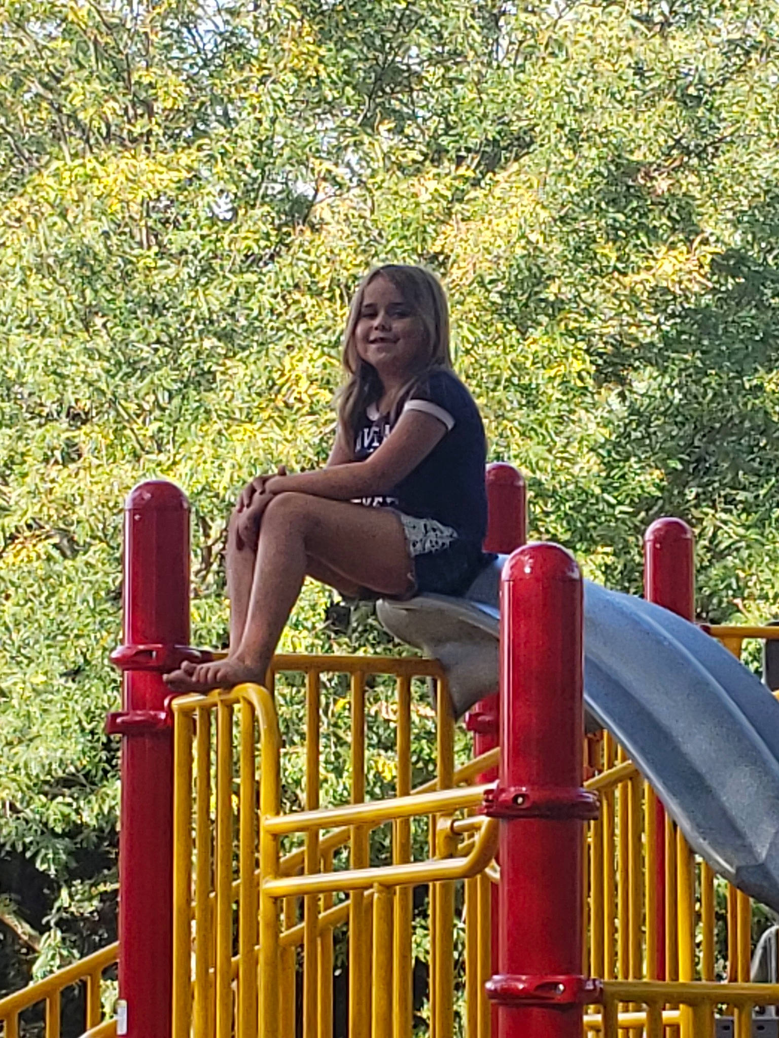 Jaczel joined the competition — help win amazing prizes! beauty, city, fashion, footwear, jeans, joy, leaf, leg, leisure, long_hair, nonbuilding_structure, park, person, plant, playground, public_space, recreation, red, shoe, sitting