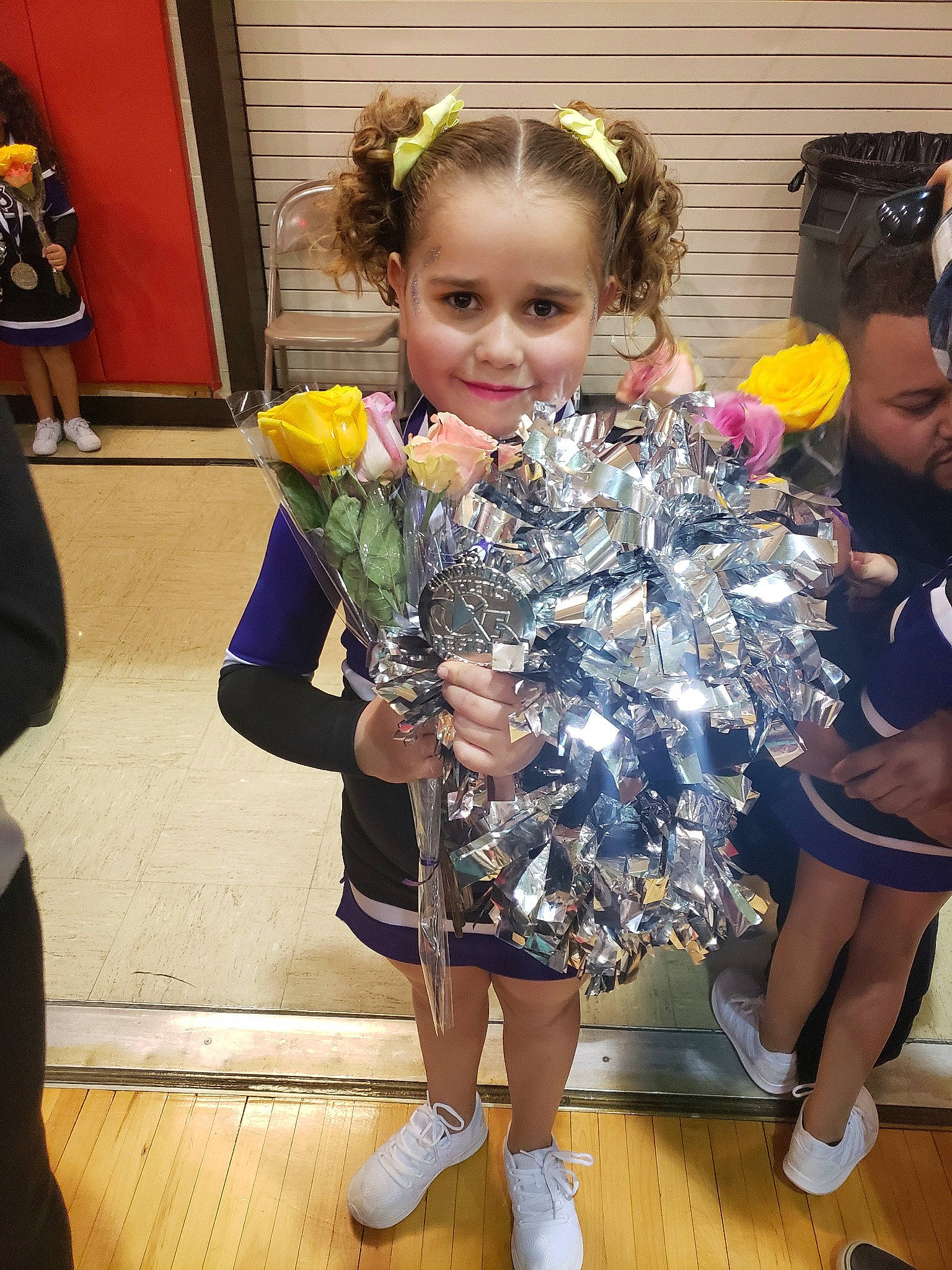 Jaczel joined the competition — help win amazing prizes! cheerleading, child, joy, person, pom_pom, toddler