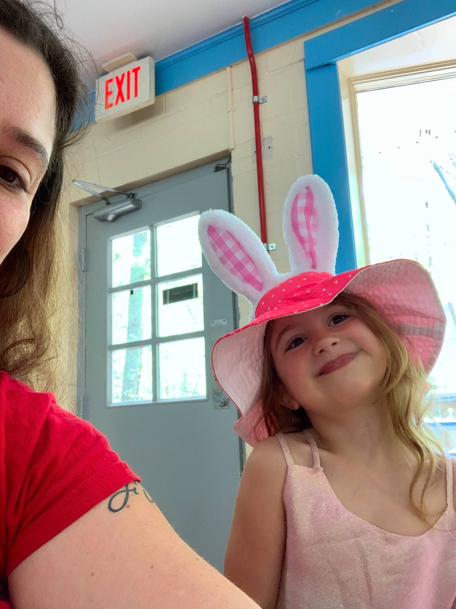 Fiona joined the competition — help win amazing prizes! blond, child, ear, fashion_accessory, hat, headgear, headwear, joy, mouth, neck, person, photography, pink, selfie, skin, smile, sun_hat, vacation