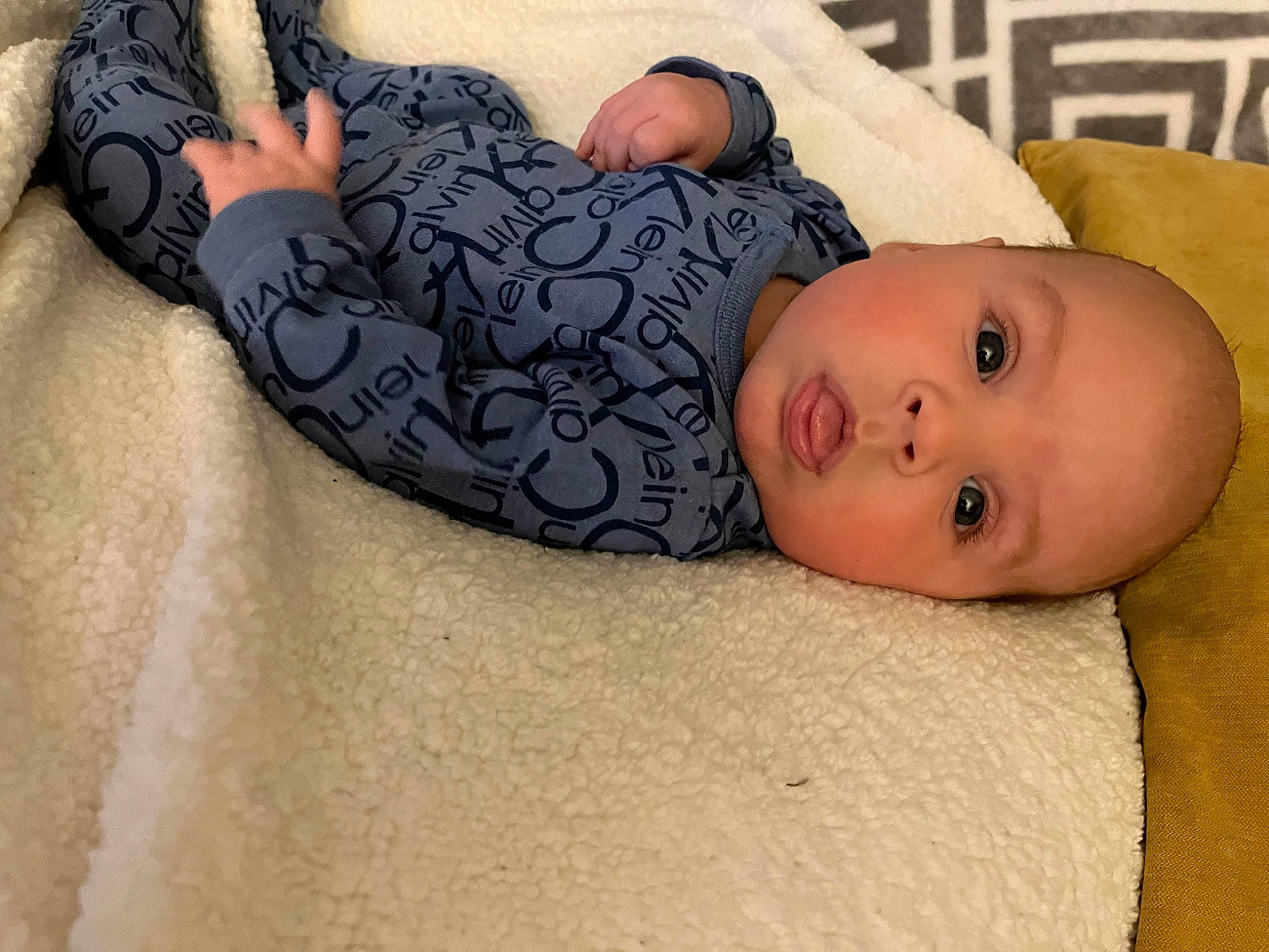 Frankie joined the competition — help win amazing prizes! abdomen, arm, baby, baby_products, baby_sleeping, baby_toddler_clothing, chest, child, comfort, elbow, flooring, hand, human_body, linens, pattern, person, skin, sleeve, thigh, toddler