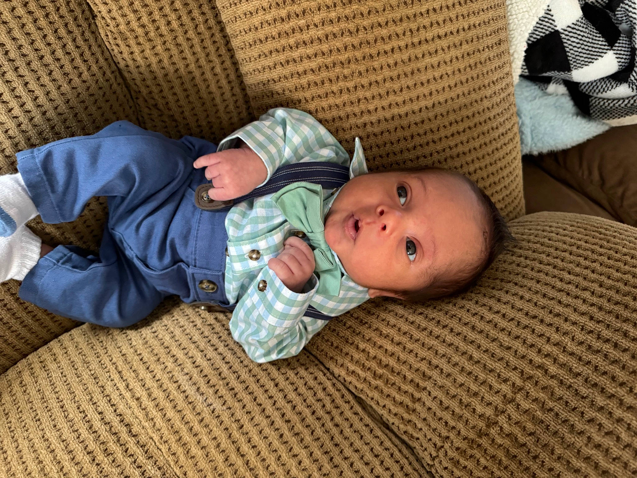 Madden joined the competition — help win amazing prizes! baby, baby_toddler_clothing, bedtime, child, comfort, flooring, grass, linens, nap, pattern, person, room, sitting, skin, sleep, toddler, wood