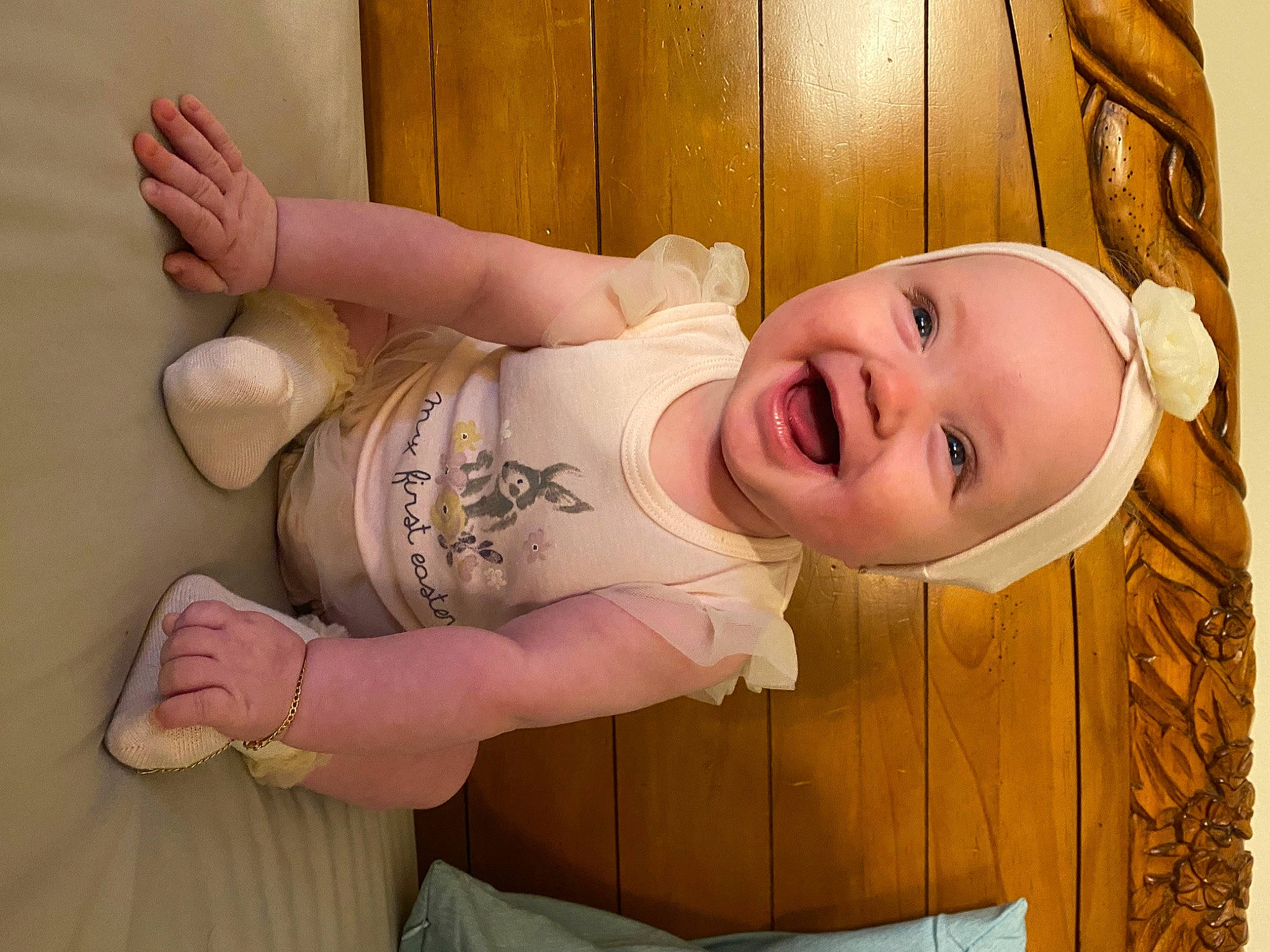 Kingsley joined the competition — help win amazing prizes! abdomen, baby, baby_toddler_clothing, cheek, eye, finger, happy, head, human_body, leg, mouth, nose, person, pink, skin, smile, stomach, thumb, toddler, window