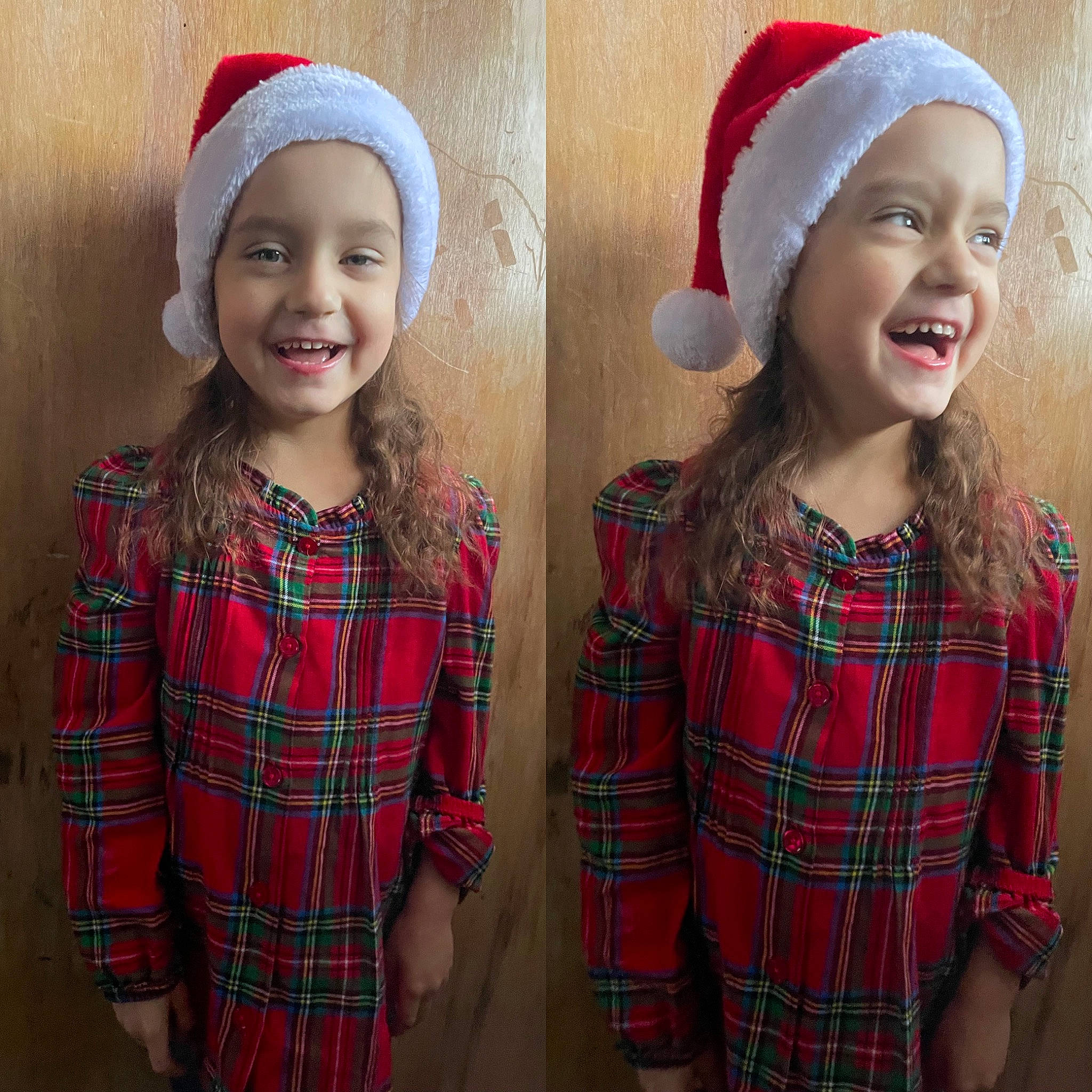 Vannessa is registered to the contest to win money with this photo: cap, dress, face, fashion, fun, happy, hat, head, headgear, headwear, human_body, joy, outerwear, pattern, people, person, plaid, red, sleeve, smile