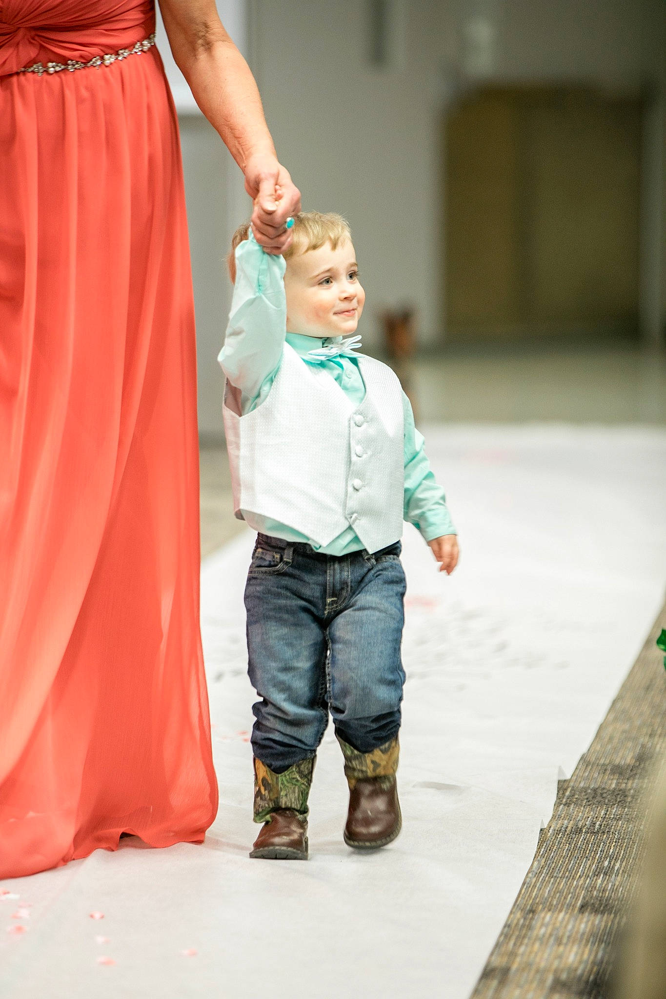 Bellamie is registered to the contest to win money with this photo: child, event, fashion, fashion_design, gesture, green, hand, human, joy, people, person, photography, pink, standing, toddler, walking