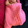 Bella joined the competition — help win amazing prizes! arm, baby, blanket, cozy, cradle, cute, gaming_controller, hand, indoor, infant, keys, knitted_blanket, newborn, peaceful, person, pink_blanket, resting, sleeping, table, wrapped