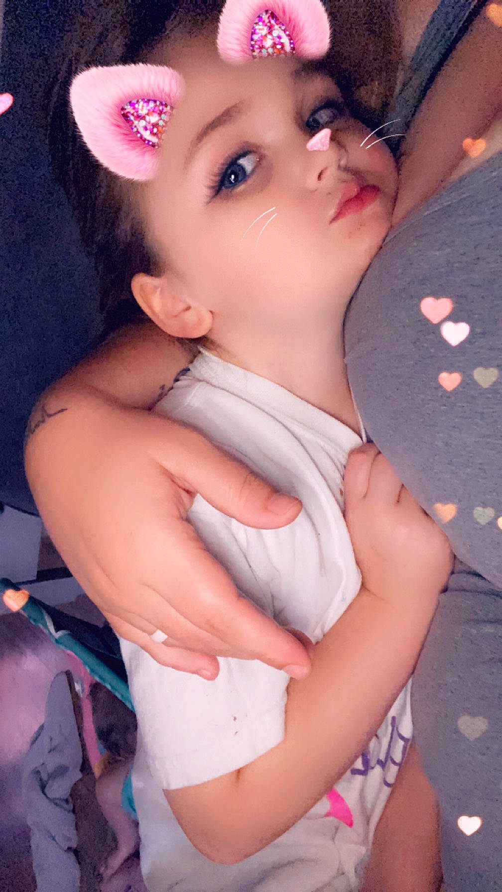 Annabelle joined the competition — help win amazing prizes! abdomen, black_hair, cheek, chest, child, eyelash, fashion_accessory, finger, gesture, hairstyle, happy, headpiece, lip, neck, pattern, person, pink, skin, thigh, toddler