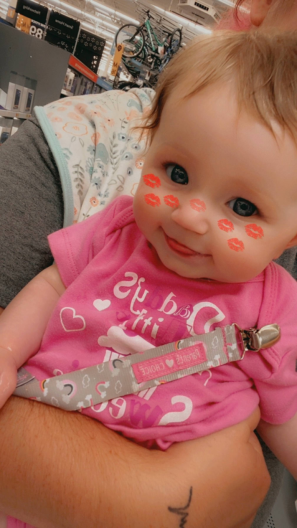 Aspen joined the competition — help win amazing prizes! abdomen, baby, baby_toddler_clothing, cheek, chest, dress, eyelash, facial_expression, happy, human_body, lip, mouth, neck, nose, person, pink, skin, smile, thigh, toddler