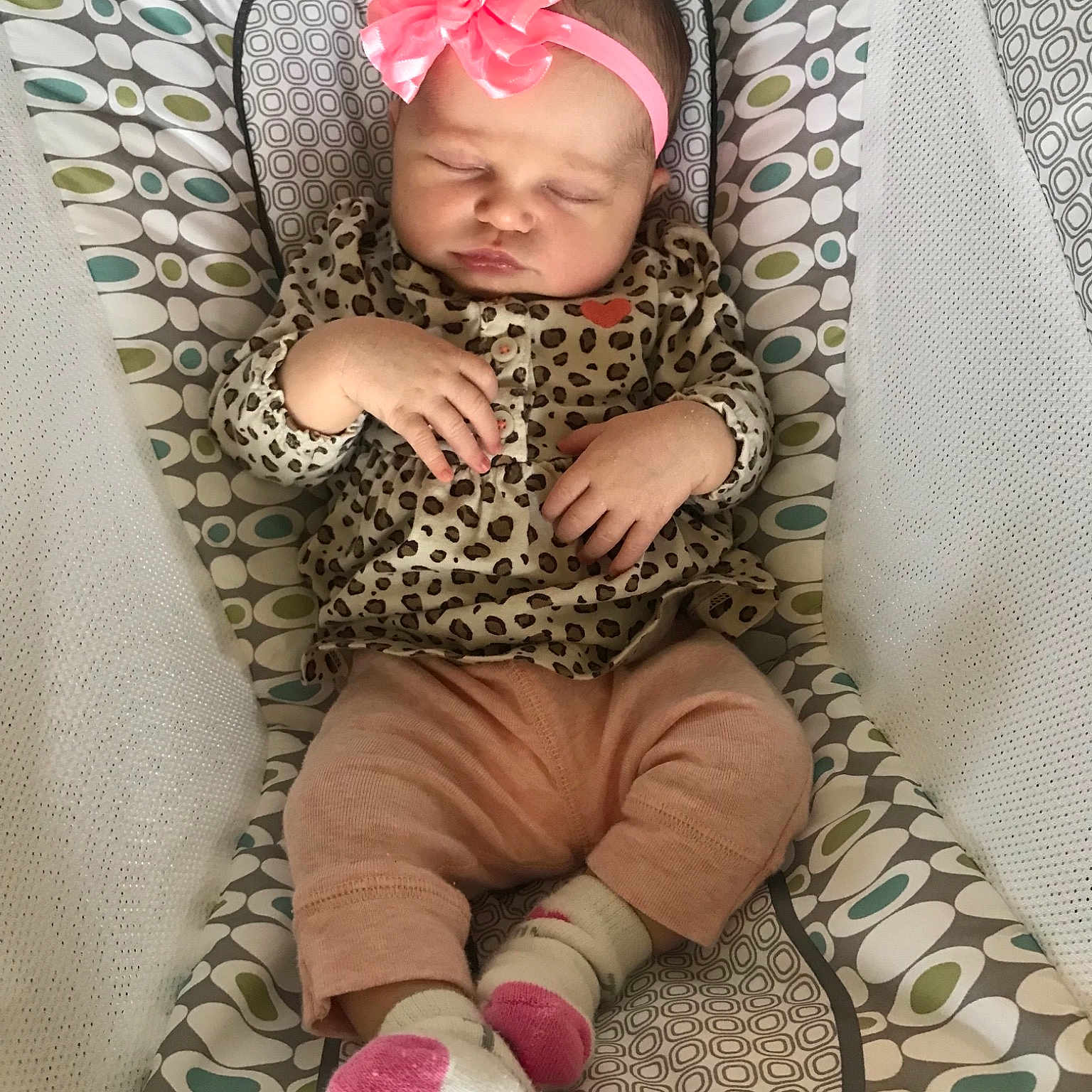 Hadlee joined the competition — help win amazing prizes! baby, baby_products, baby_sleeping, baby_toddler_clothing, child, fashion_accessory, hair_accessory, headgear, pattern, person, pink, product, toddler