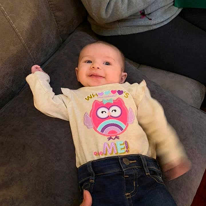 Everleigh joined the competition — help win amazing prizes! abdomen, arm, cheek, child, cool, day, finger, fun, hand, human_hair_color, leg, mouth, muscle, organ, person, product, sitting, skin, smile, toddler