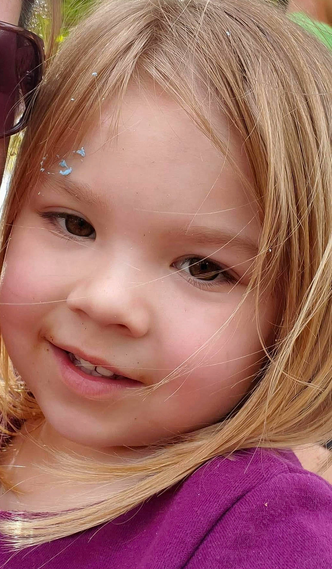 Braylyn joined the competition — help win amazing prizes! cheek, chin, eyebrow, eyelash, face, facial_expression, grass, hair, happy, iris, jaw, joy, layered_hair, lip, mouth, neck, nose, person, pink, skin