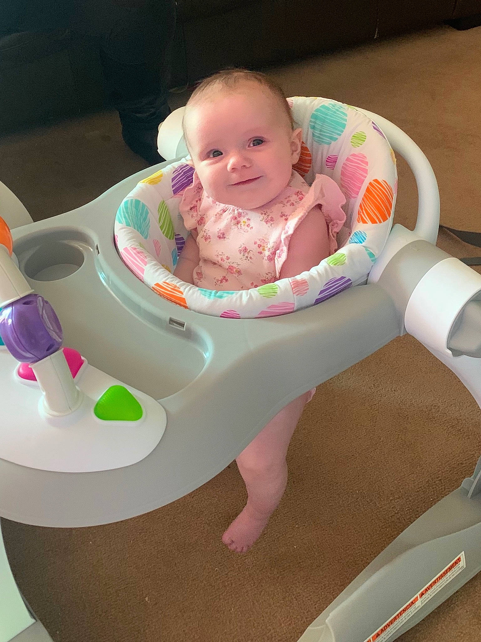 Jaime is registered to the contest to win money with this photo: baby, baby_products, baby_toys, chair, child, joy, person, play, product, skin, toddler, toy