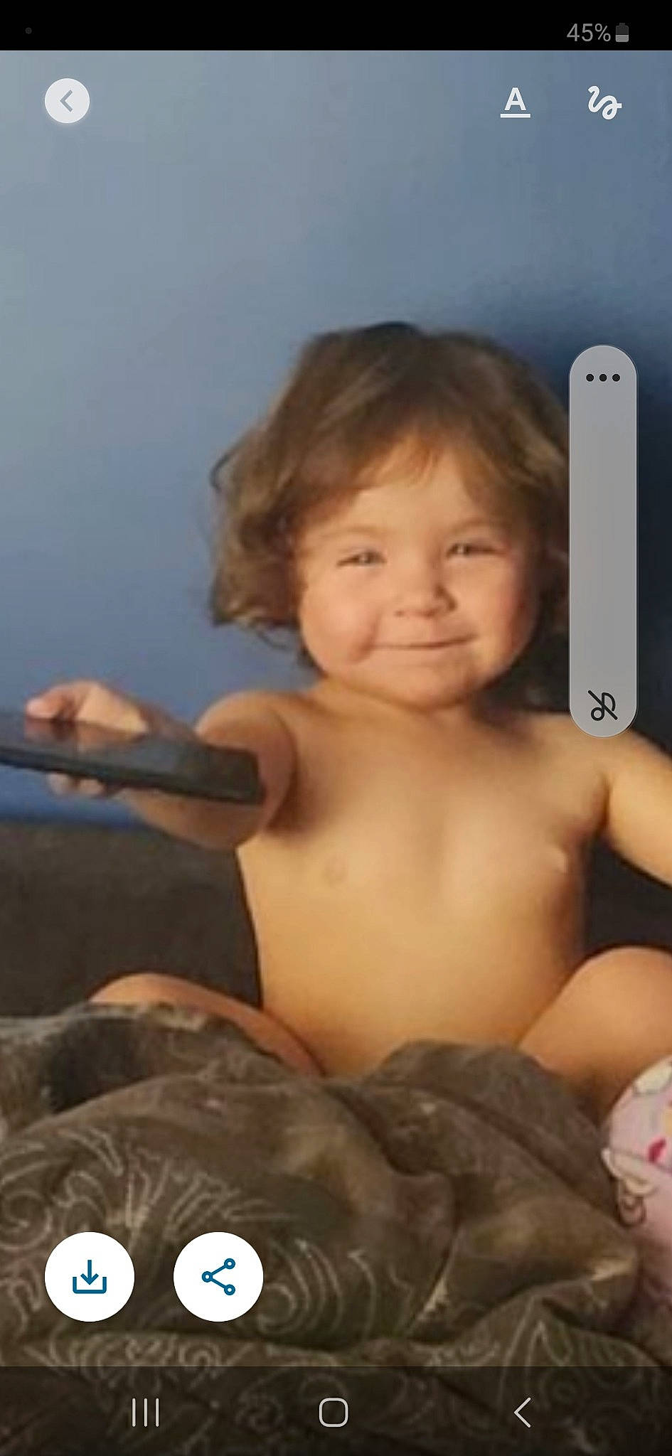 Destiny joined the competition — help win amazing prizes! barechested, blond, cheek, chest, child, communication_device, eyebrow, eyelash, face, finger, gesture, happy, human_body, joy, person, portable_communications_device, shoulder, skin, smile, thumb