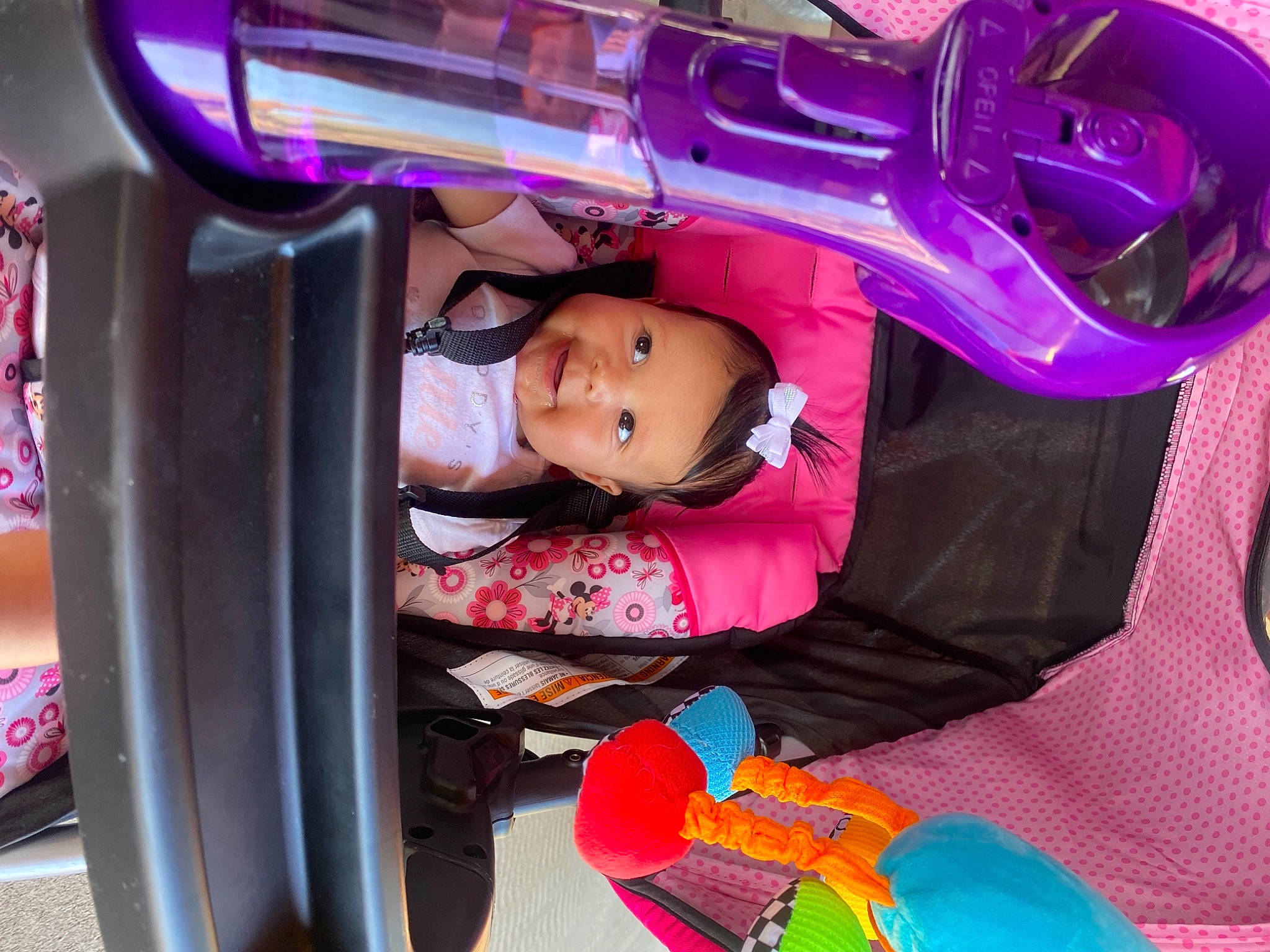Syniah joined the competition — help win amazing prizes! auto_part, automotive_design, baby_products, car_seat, fun, machine, magenta, person, pink, plastic, purple, red, room, stuffed_toy, toddler, toy, trunk, vehicle, vehicle_door, violet