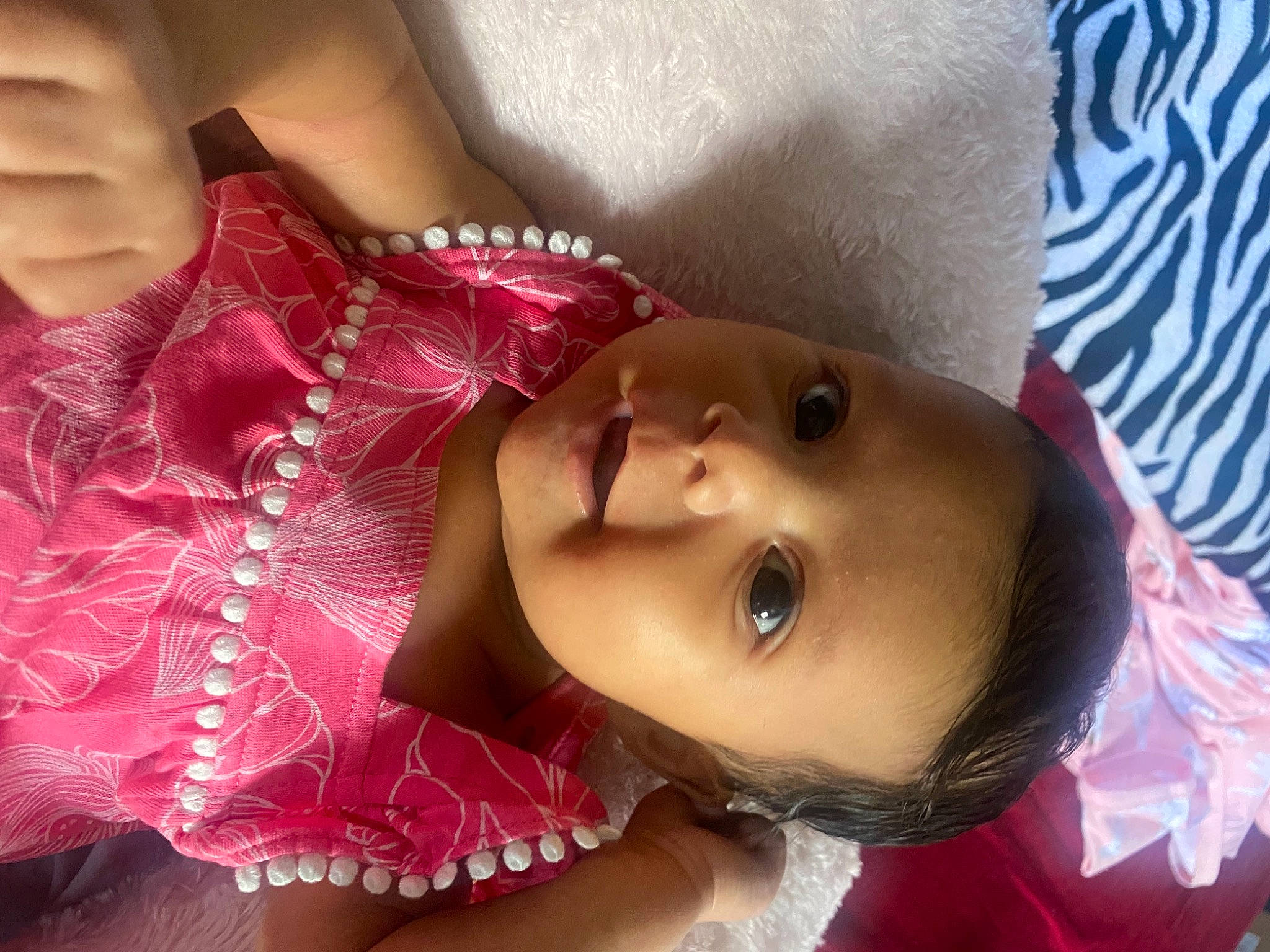 Syniah joined the competition — help win amazing prizes! abdomen, cheek, chest, child, eyelash, face, fun, happy, hat, lip, magenta, mouth, nose, person, pink, plant, purple, skin, textile, toddler