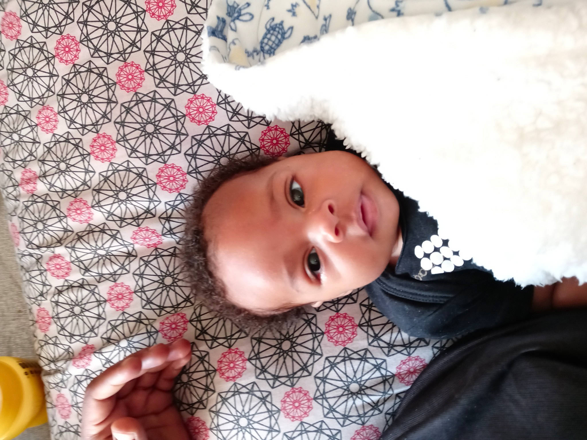 Za'Ryiah Hughes joined the competition — help win amazing prizes! baby, baby_toddler_clothing, cheek, clothing, comfort, eye, eyebrow, eyelash, hand, happy, headgear, linens, lip, nose, outerwear, person, pink, skin, smile, textile
