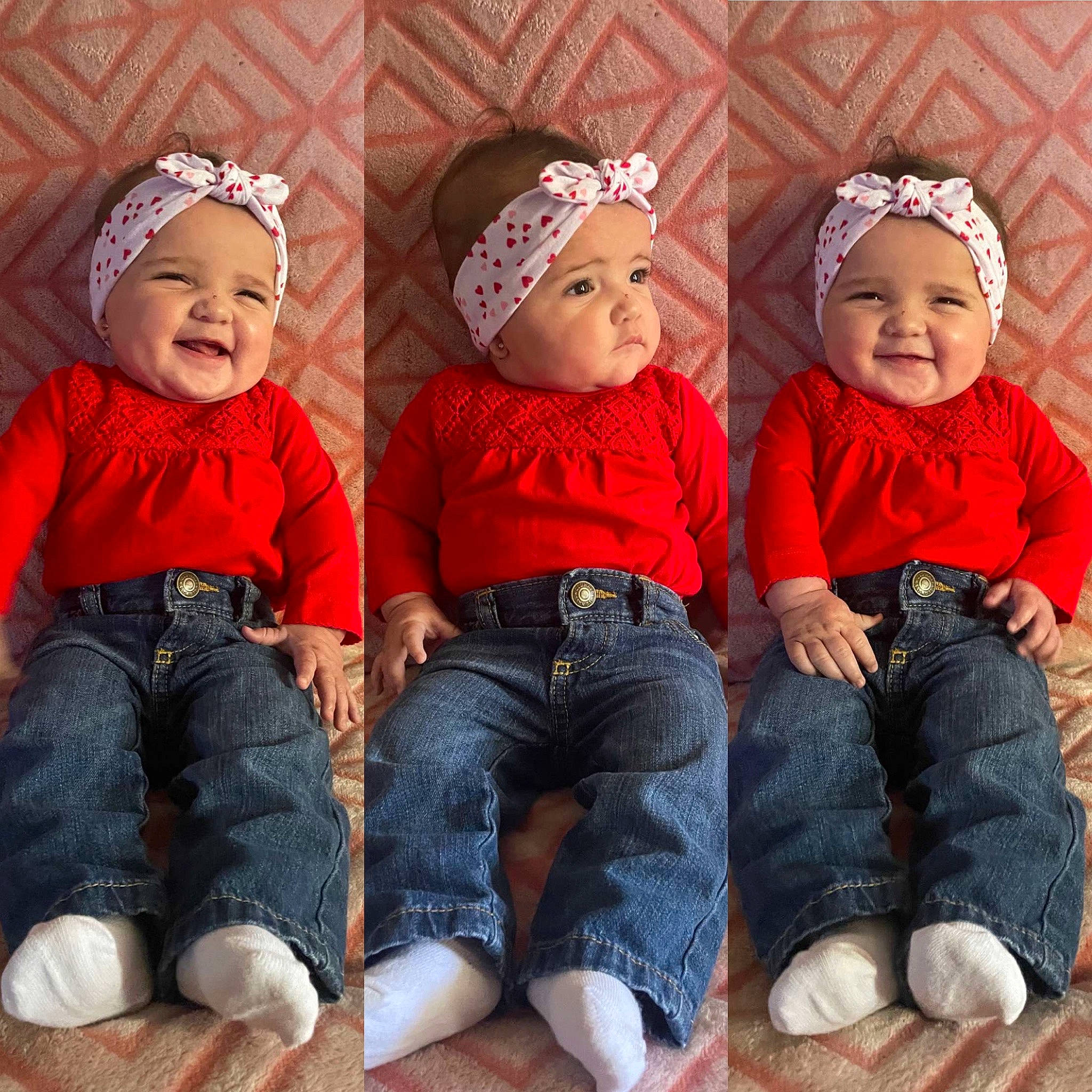 Marianna is registered to the contest to win money with this photo: baby, baby_toddler_clothing, cap, cheek, child, clothing, comfort, cool, eye, face, facial_expression, happy, headwear, jeans, joy, knit_cap, outerwear, person, skin, sleeve