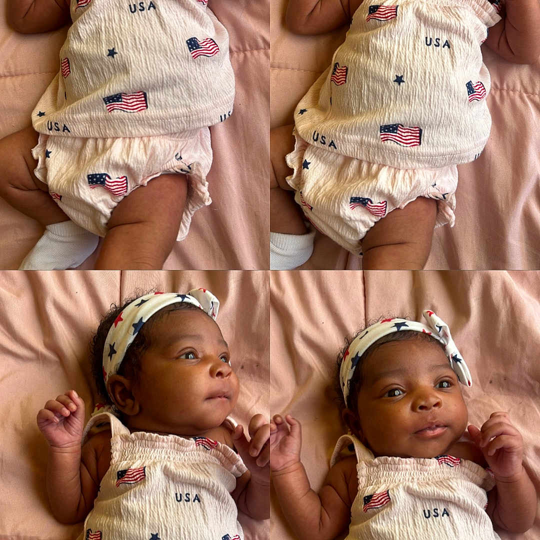 Nairobi joined the competition — help win amazing prizes! baby, infant, child, cute, usa, headband, blanket, collage, expression, lying_down, clothing, adorable, portrait, soft, pink, skin, hands, feet, smile, curious