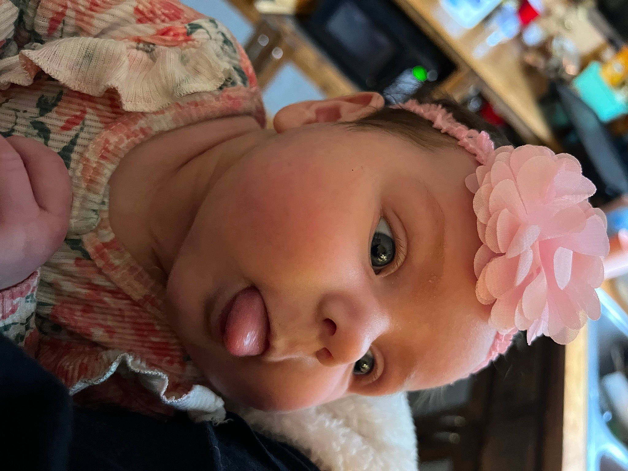 Caleigh is registered to the contest to win money with this photo: baby, baby_toddler_clothing, cheek, child, eyebrow, eyelash, fashion_accessory, finger, fun, happy, hat, headgear, headwear, iris, lip, mouth, neck, nose, person, skin