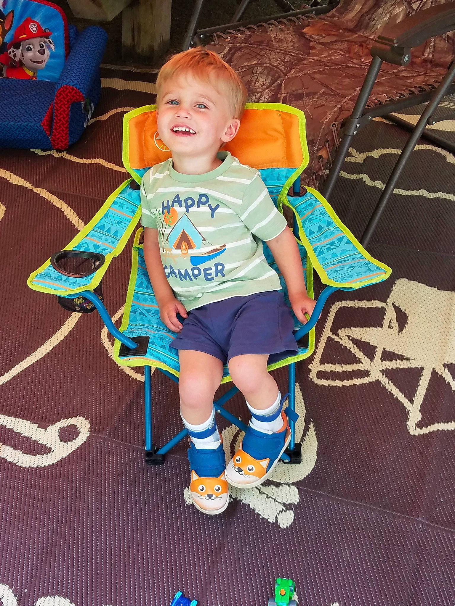 Titus joined the competition — help win amazing prizes! baby, child, footwear, fun, joy, person, play, shoe, smile, toddler