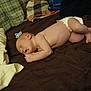 baby, sleeping, diaper, bed, blanket, pillow, indoors, infant, pacifier, resting, napping, child, skin, head, hand, foot, cozy, soft, comfort, peaceful