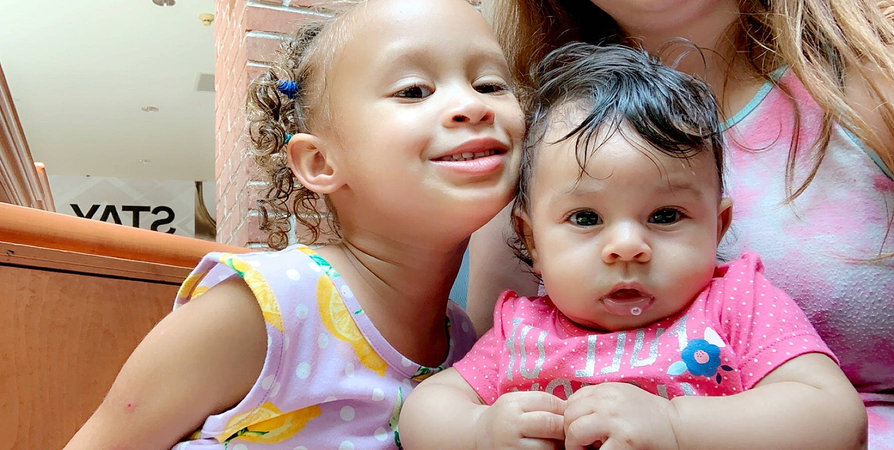 Kassie is registered to the contest to win money with this photo: baby, cheek, child, daughter, happy, joy, mother, person, sibling, skin, smile, toddler