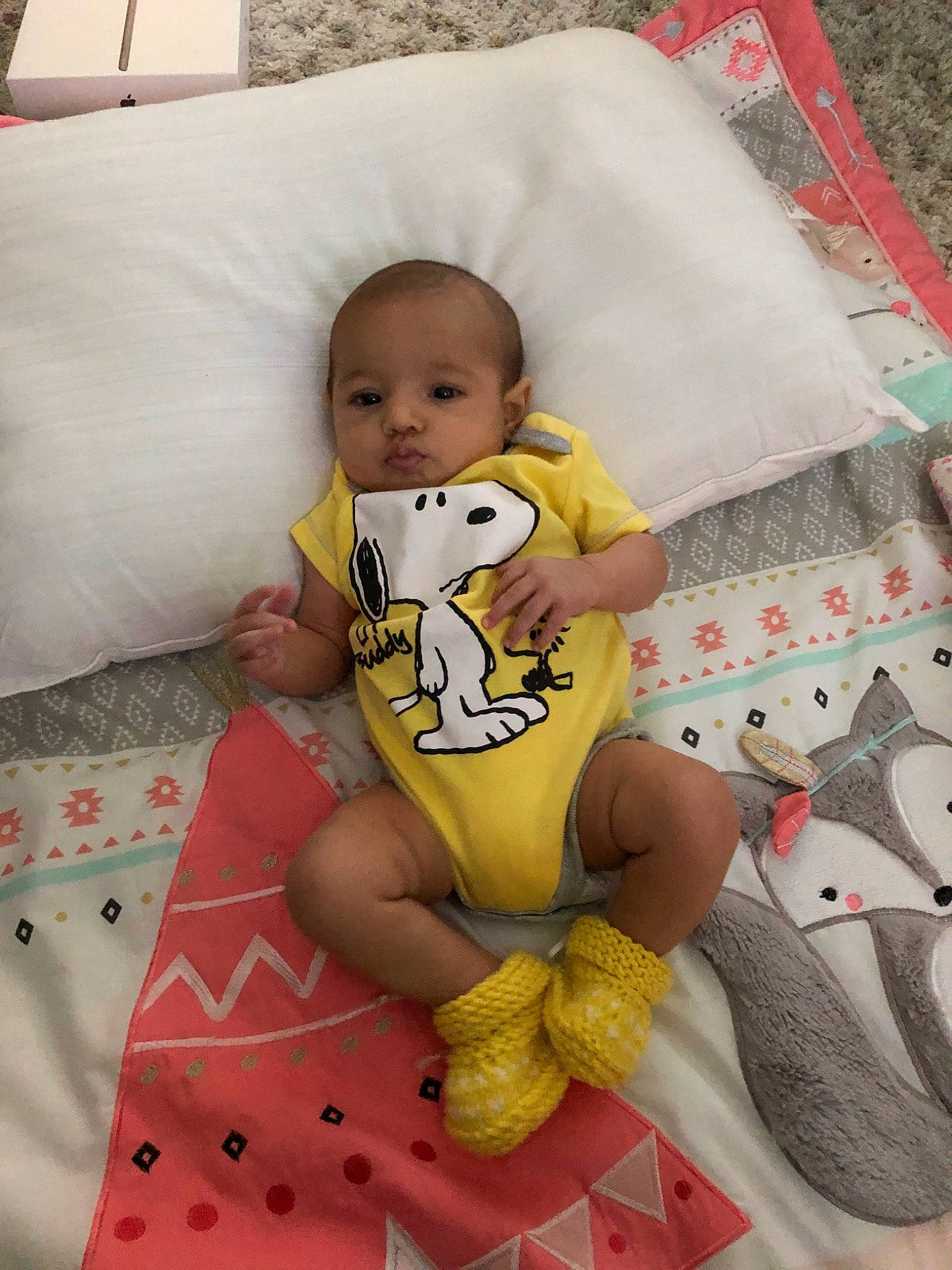 Finley is registered to the contest to win money with this photo: baby, baby_products, child, linens, person, skin, textile, toddler