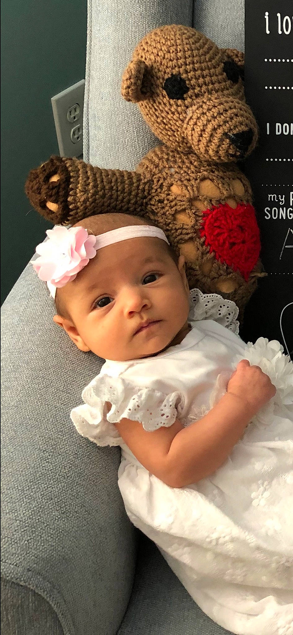 Finley is registered to the contest to win money with this photo: baby, baby_sleeping, baby_toddler_clothing, beanie, bonnet, cap, child, crochet, fashion_accessory, hair_accessory, headband, headgear, headpiece, knit_cap, person, toddler