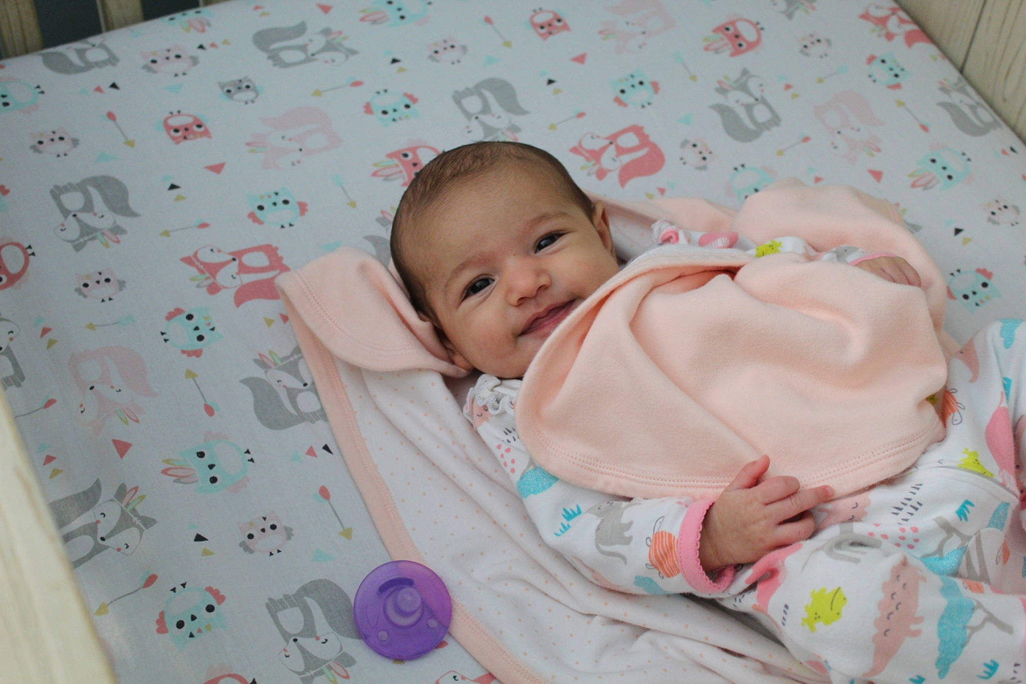 Finley joined the competition — help win amazing prizes! baby, baby_products, baby_safety, baby_sleeping, bedtime, child, infant_bed, person, pink, product, skin, sleep, textile, toddler