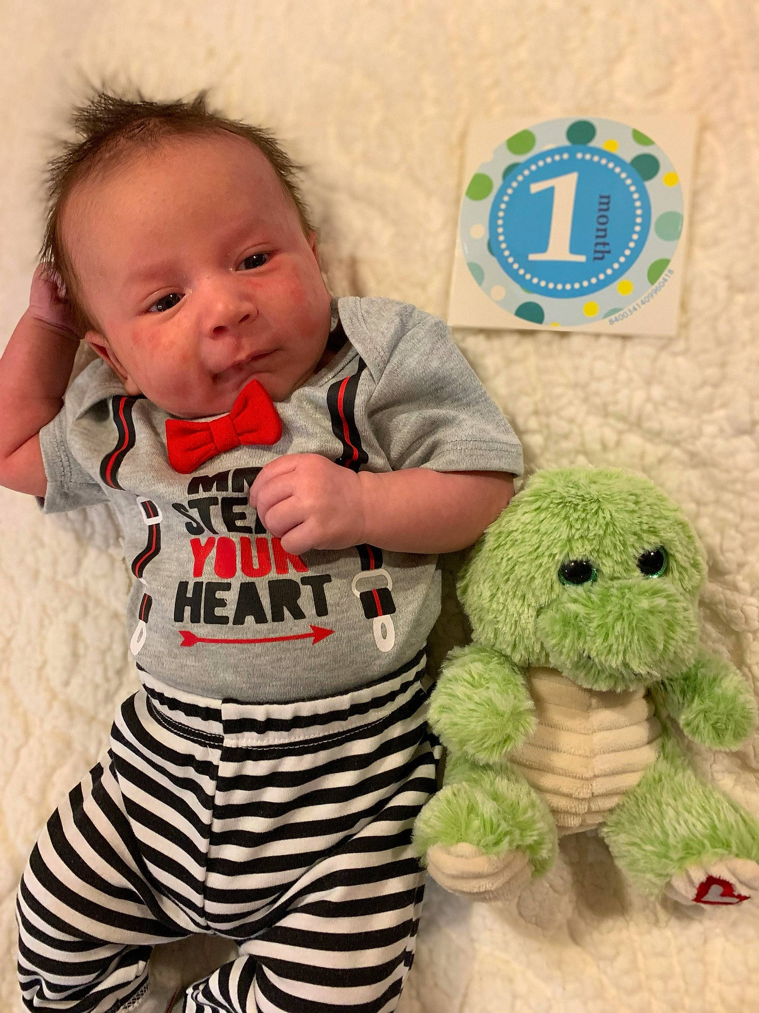 Jayvion joined the competition — help win amazing prizes! baby, baby_products, baby_toddler_clothing, child, green, nose, person, play, plush, product, skin, smile, stuffed_toy, t_shirt, textile, toddler, toy