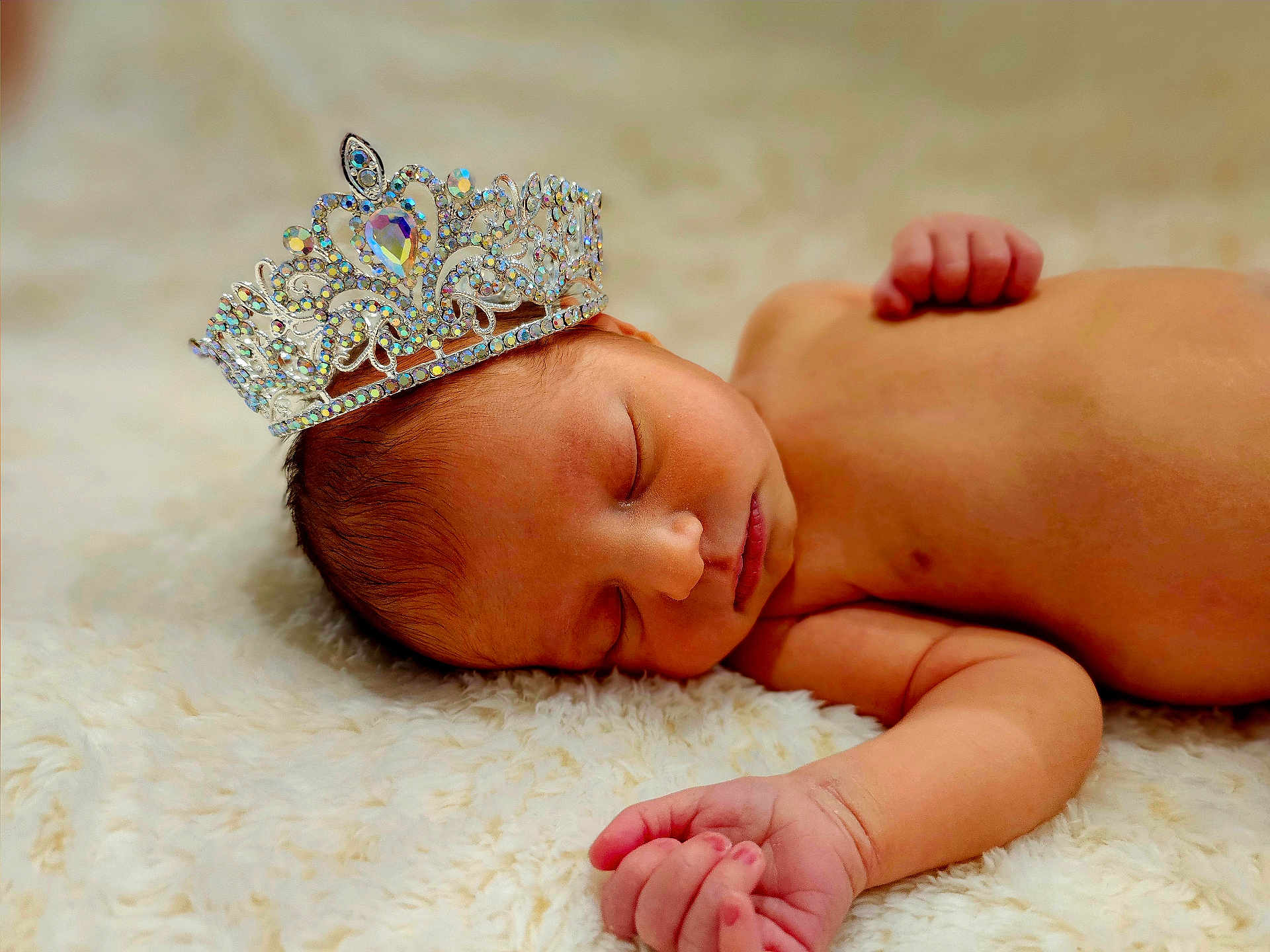 Corsalin joined the competition — help win amazing prizes! baby, newborn, sleeping, crown, jewelry, infant, skin, hand, face, head, blanket, soft, cute, peaceful, resting, closeup, portrait, lying_down, adorable, child