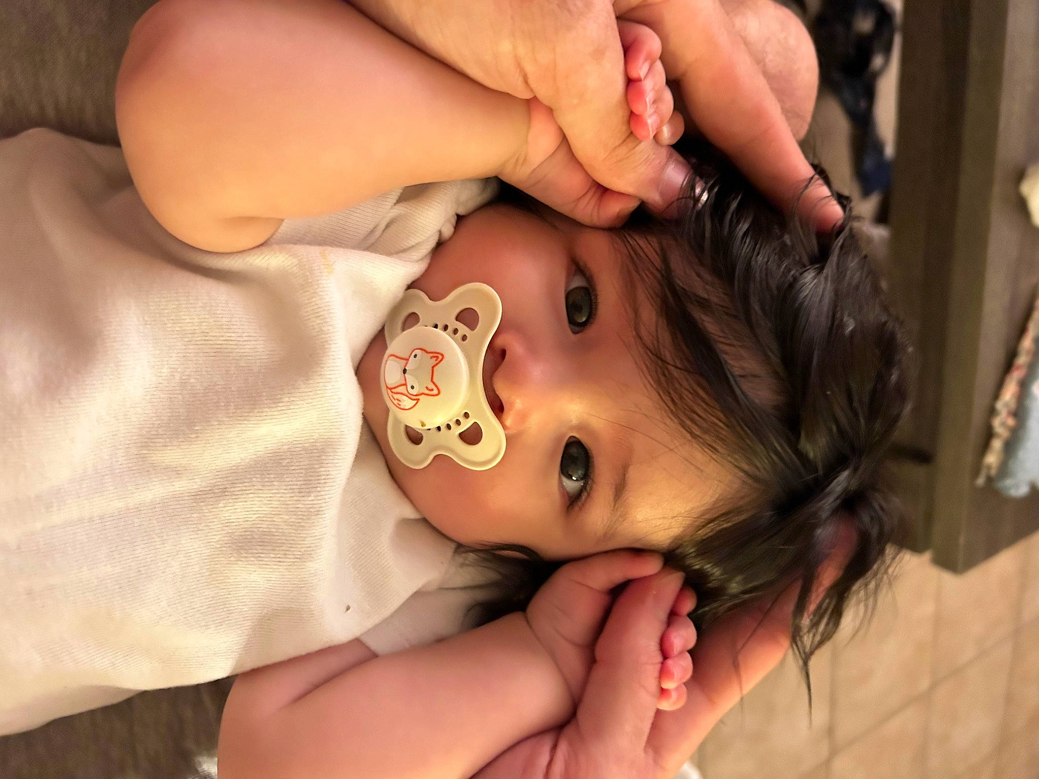 Elaine joined the competition — help win amazing prizes! baby, cheek, ear, eye, eyebrow, eyelash, face, finger, gesture, hand, happy, head, human, iris, lip, mouth, nail, neck, nose, person