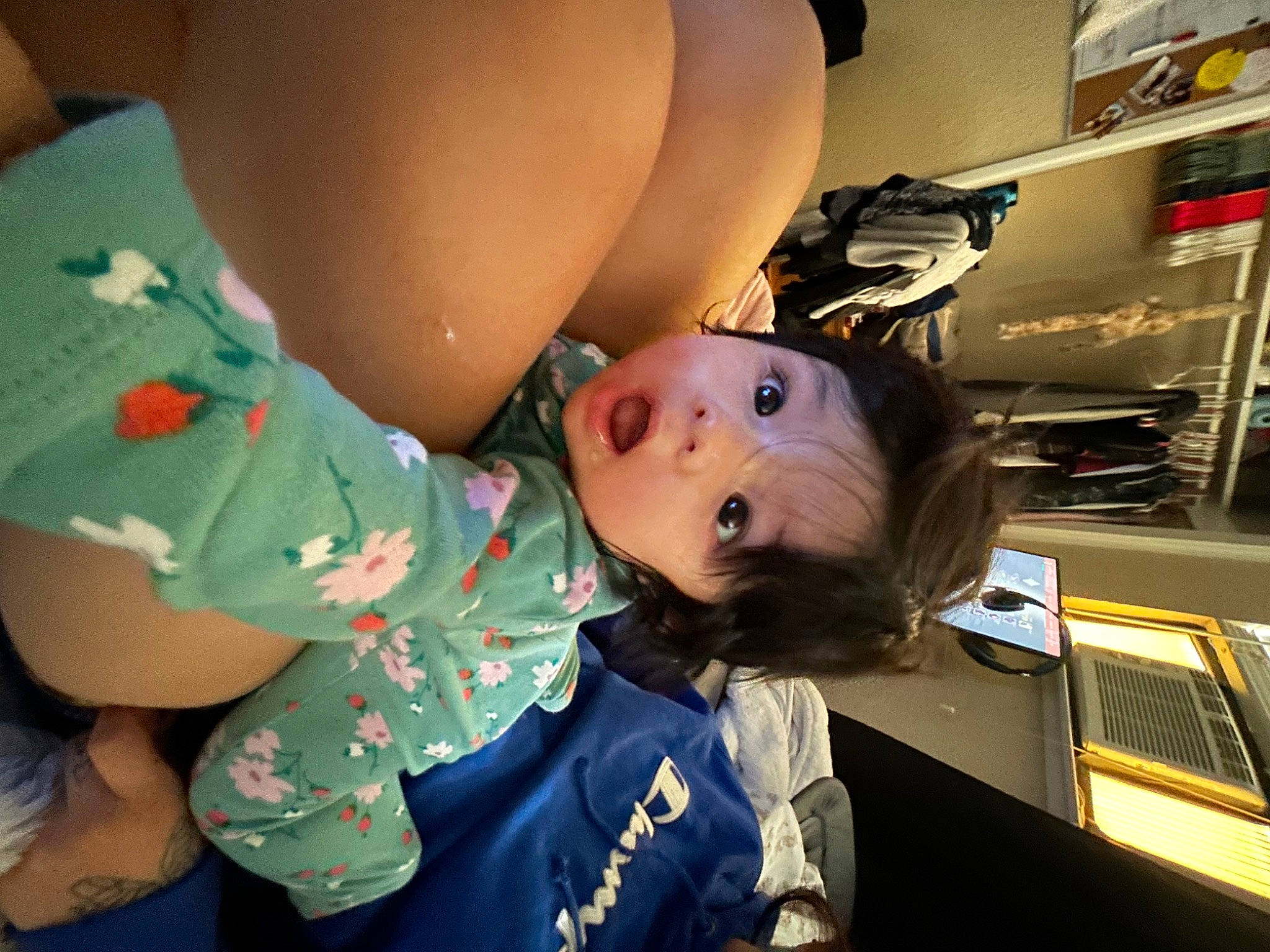 Elaine joined the competition — help win amazing prizes! abdomen, baby, brassiere, cheek, chest, child, elbow, fun, happy, human_leg, mouth, navel, person, room, skin, stomach, surprise, thigh, toddler, trunk