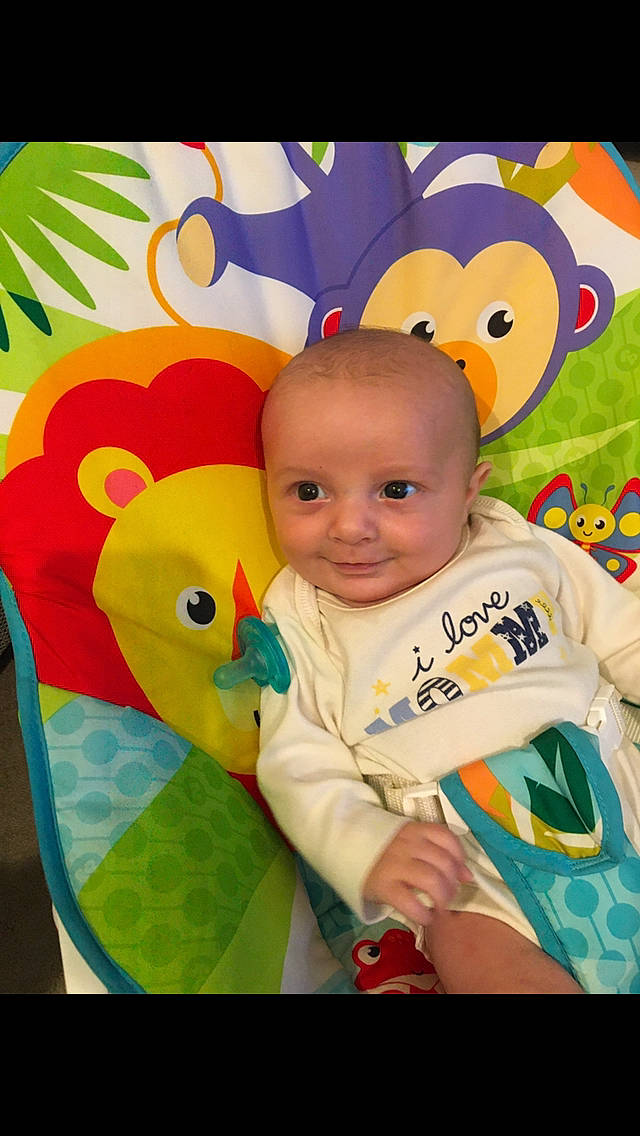 Charlie joined the competition — help win amazing prizes! art, baby, baby_products, baby_toddler_clothing, cheek, child, facial_expression, fun, happy, illustration, joy, linens, mammal, orange, person, product, room, smile, t_shirt, textile