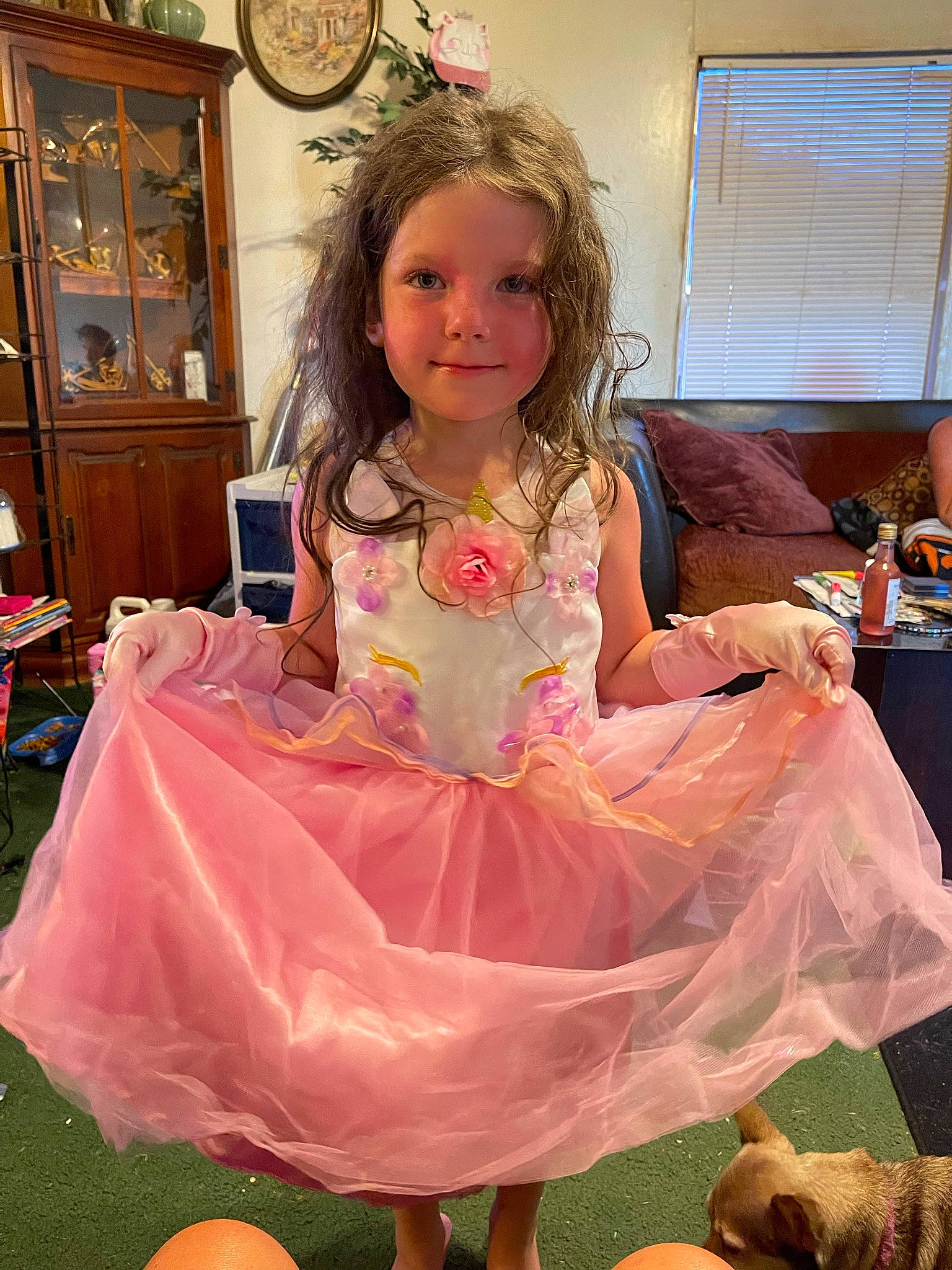 Aubrianna is registered to the contest to win money with this photo: baby_toddler_clothing, ballet_tutu, beauty, blond, cabinetry, child, clock, dress, event, eye, fashion_design, fun, happy, iris, joy, person, picture_frame, pink, ruffle, toddler