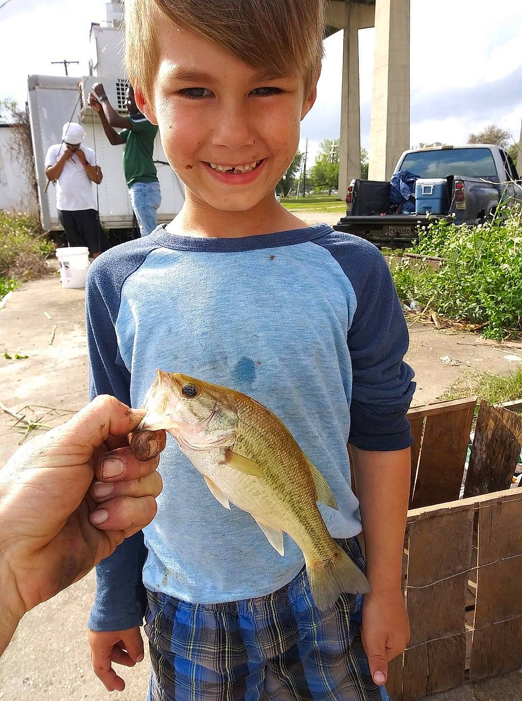 Levii joined the competition — help win amazing prizes! bluegill, bony_fish, cloud, fin, fish, fisherman, fishing, green_sunfish, happy, joy, person, plant, ray_finned_fish, recreation, reptile, sky, smile, t_shirt, travel, truck