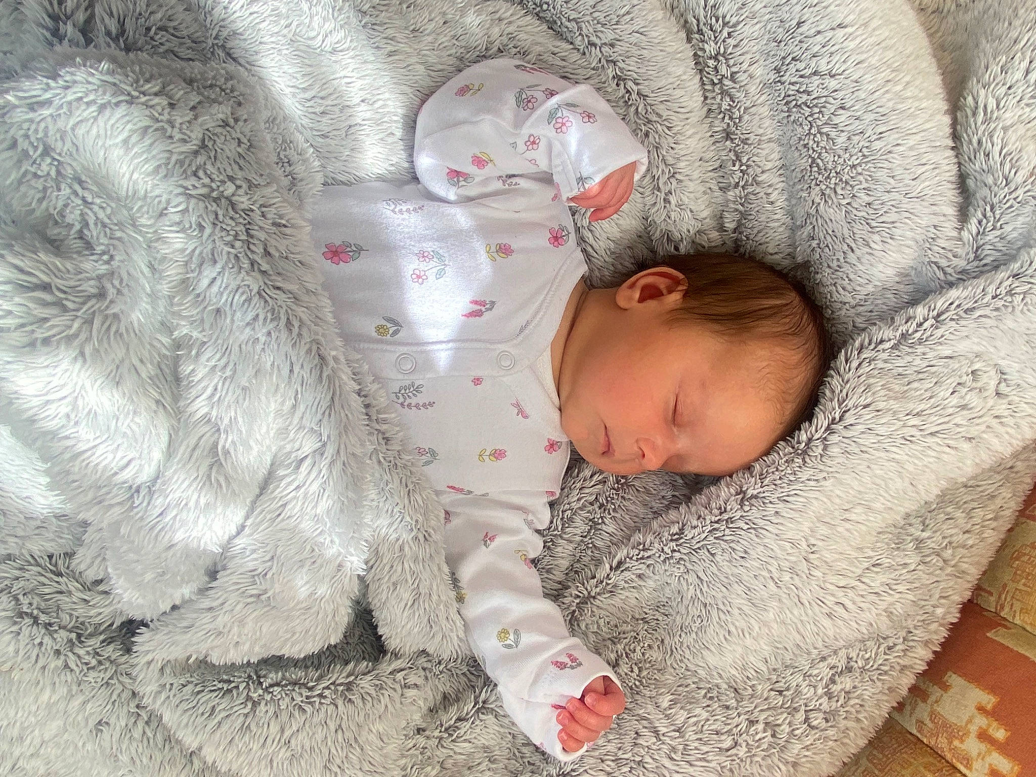 Brooke joined the competition — help win amazing prizes! baby, baby_products, baby_sleeping, baby_toddler_clothing, bedding, bedtime, child, comfort, flooring, fur, grey, linens, mammal, nap, person, room, skin, sleeve, textile, toddler