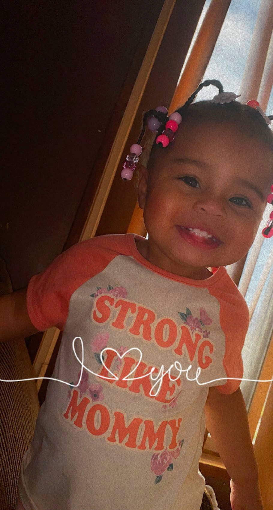 Jaziyah is registered to the contest to win money with this photo: baby_toddler_clothing, cheek, chest, child, chin, cool, facial_expression, fashion_accessory, forehead, fun, happy, joy, lip, magenta, neck, person, pink, room, sleeve, smile