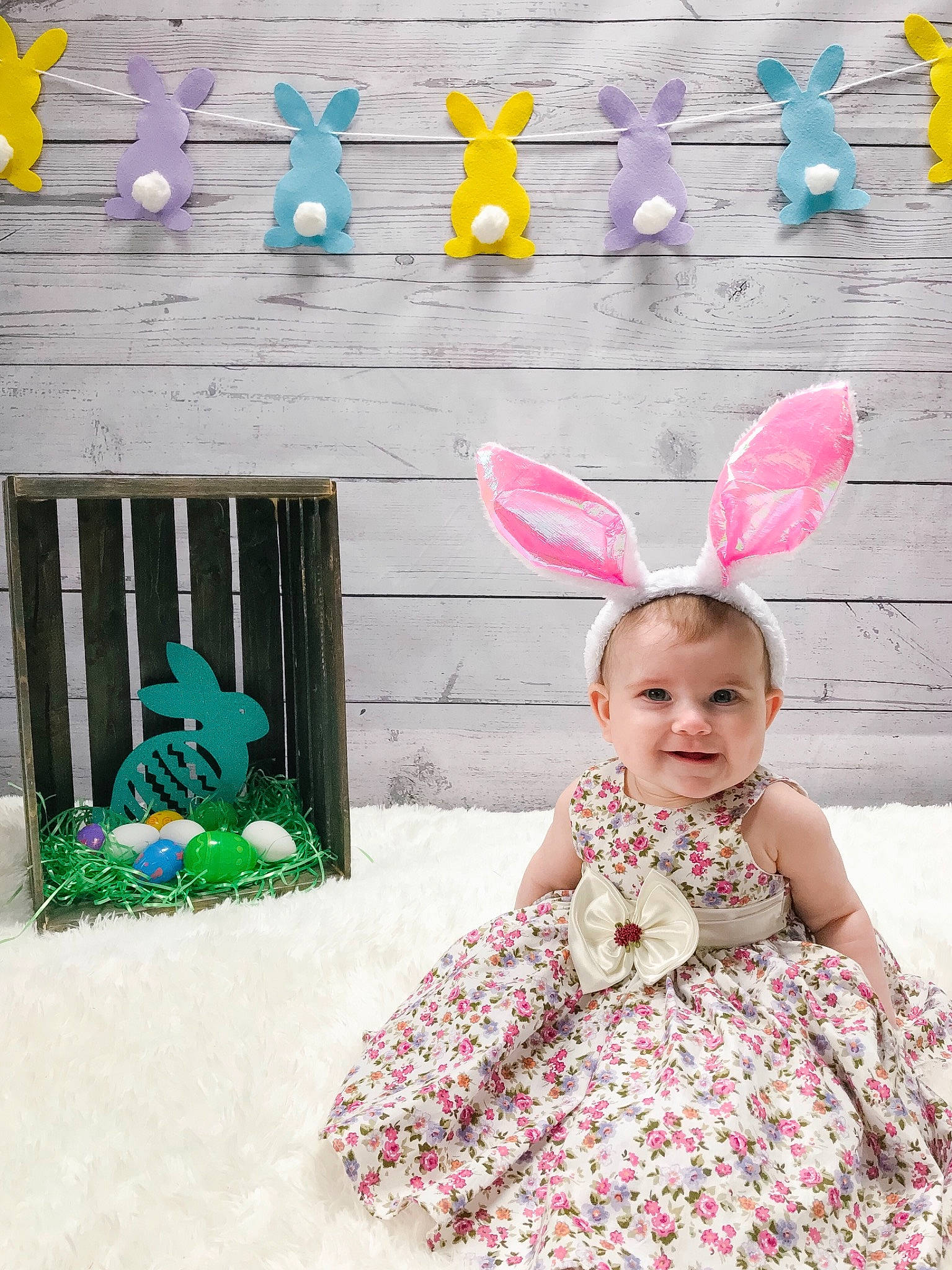 Mackinlee joined the competition — help win amazing prizes! child, ear, easter, easter_bunny, fictional_character, pattern, person, photography, pink, room, toddler