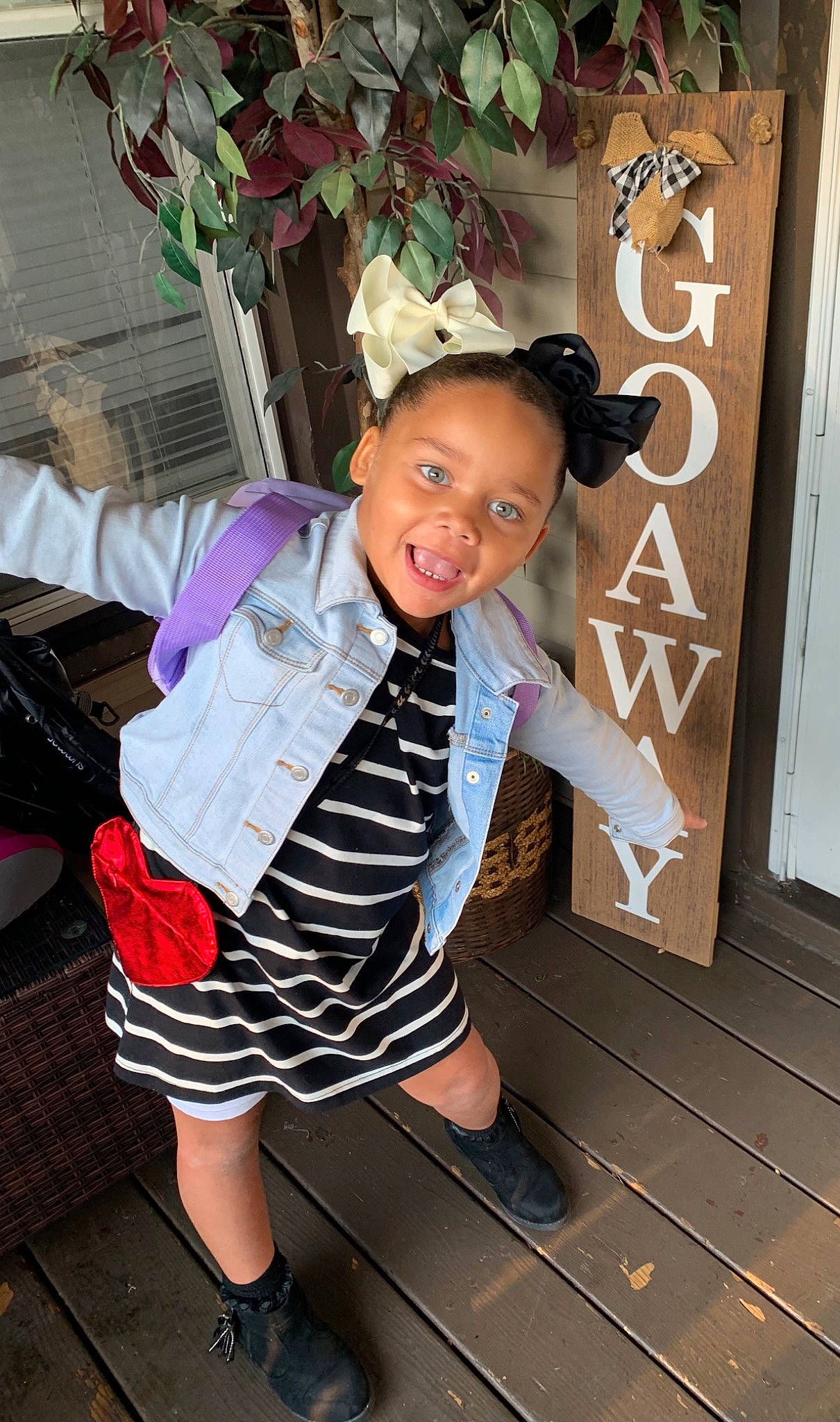 Milani joined the competition — help win amazing prizes! black_hair, child, costume, fashion_design, formal_wear, fun, happy, human_leg, joy, leisure, pattern, person, pink, sandal, shoe, sleeve, smile, sneakers, sock, thigh