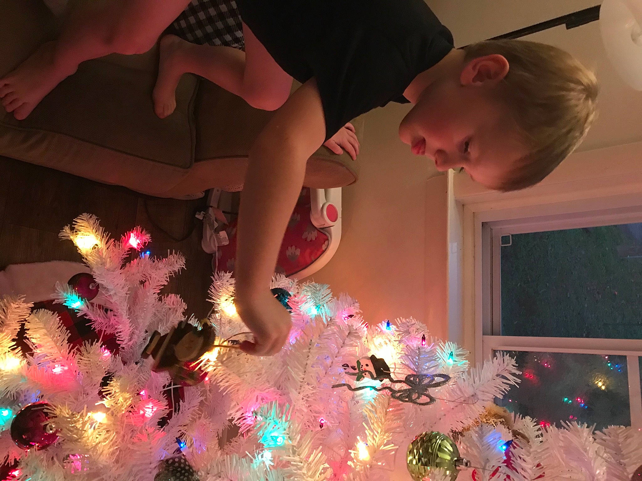 Gunner joined the competition — help win amazing prizes! baby, christmas, christmas_decoration, christmas_eve, christmas_ornament, christmas_tree, decoration, display_device, festival, holiday, holiday_ornament, home, interior_design, natural_material, ornament, party, party_supply, person, stuffed_toy, toddler