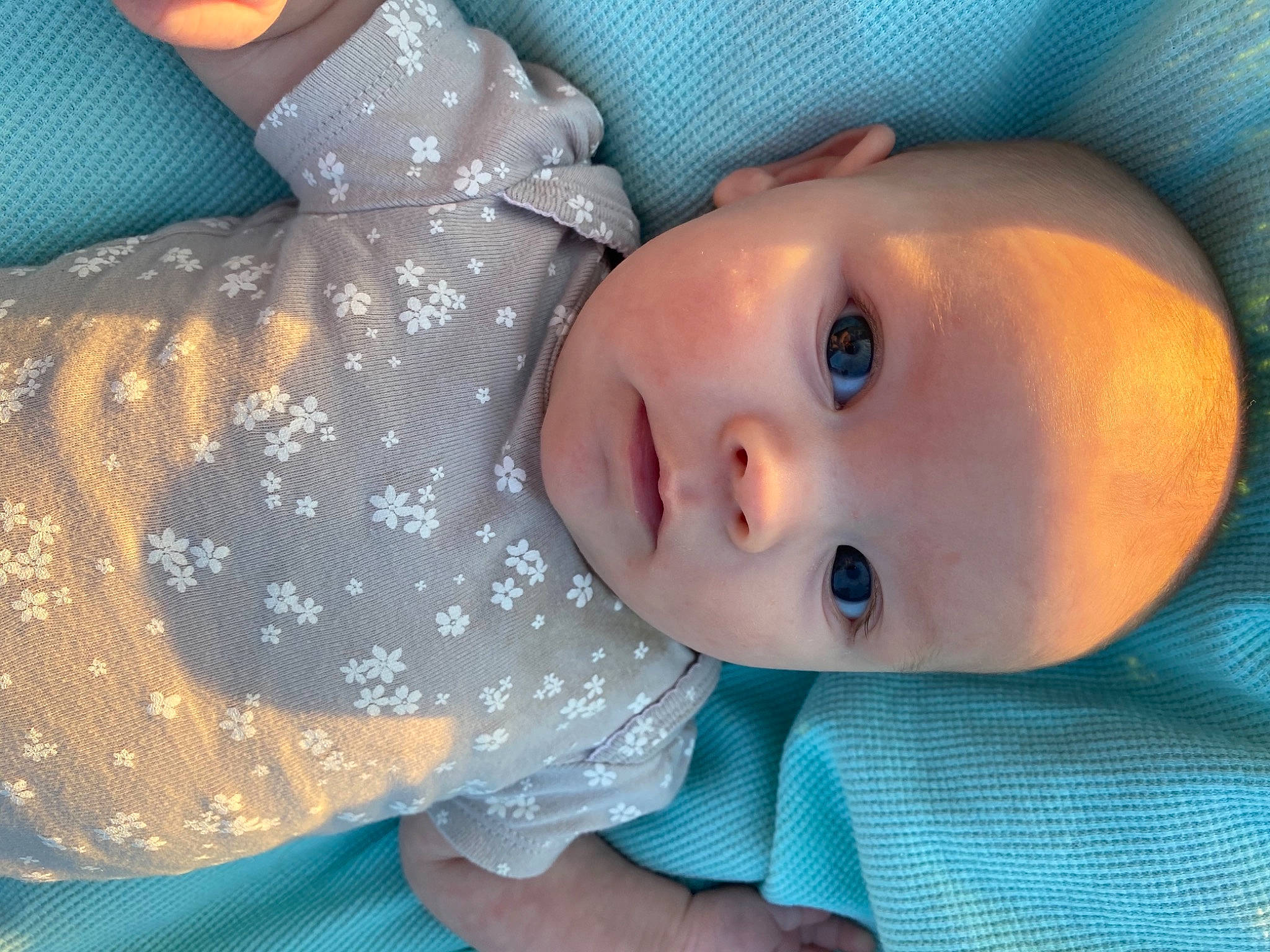 Madelyn joined the competition — help win amazing prizes! baby, baby_toddler_clothing, cheek, child, chin, comfort, eye, eyebrow, eyelash, facial_expression, human_body, iris, lip, mouth, nose, pattern, person, skin, sleeve, textile