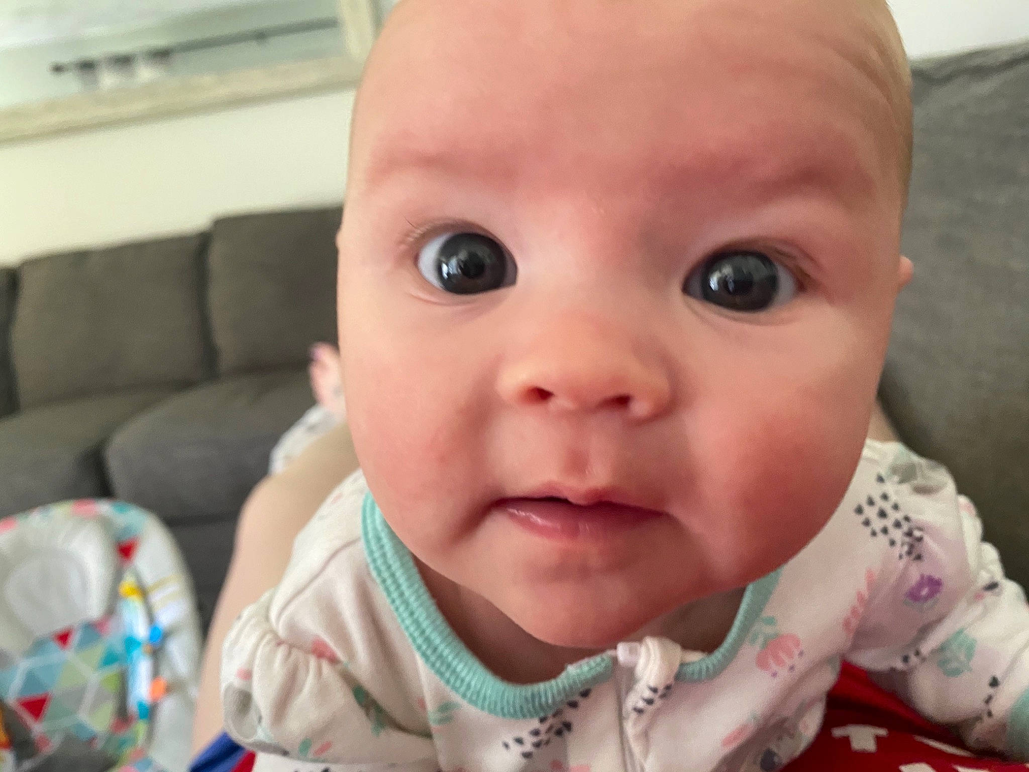 Madelyn joined the competition — help win amazing prizes! baby, baby_toddler_clothing, cheek, child, chin, close_up, collar, eyebrow, eyelash, face, happy, iris, lip, mouth, nose, person, skin, sleeve, smile, toddler