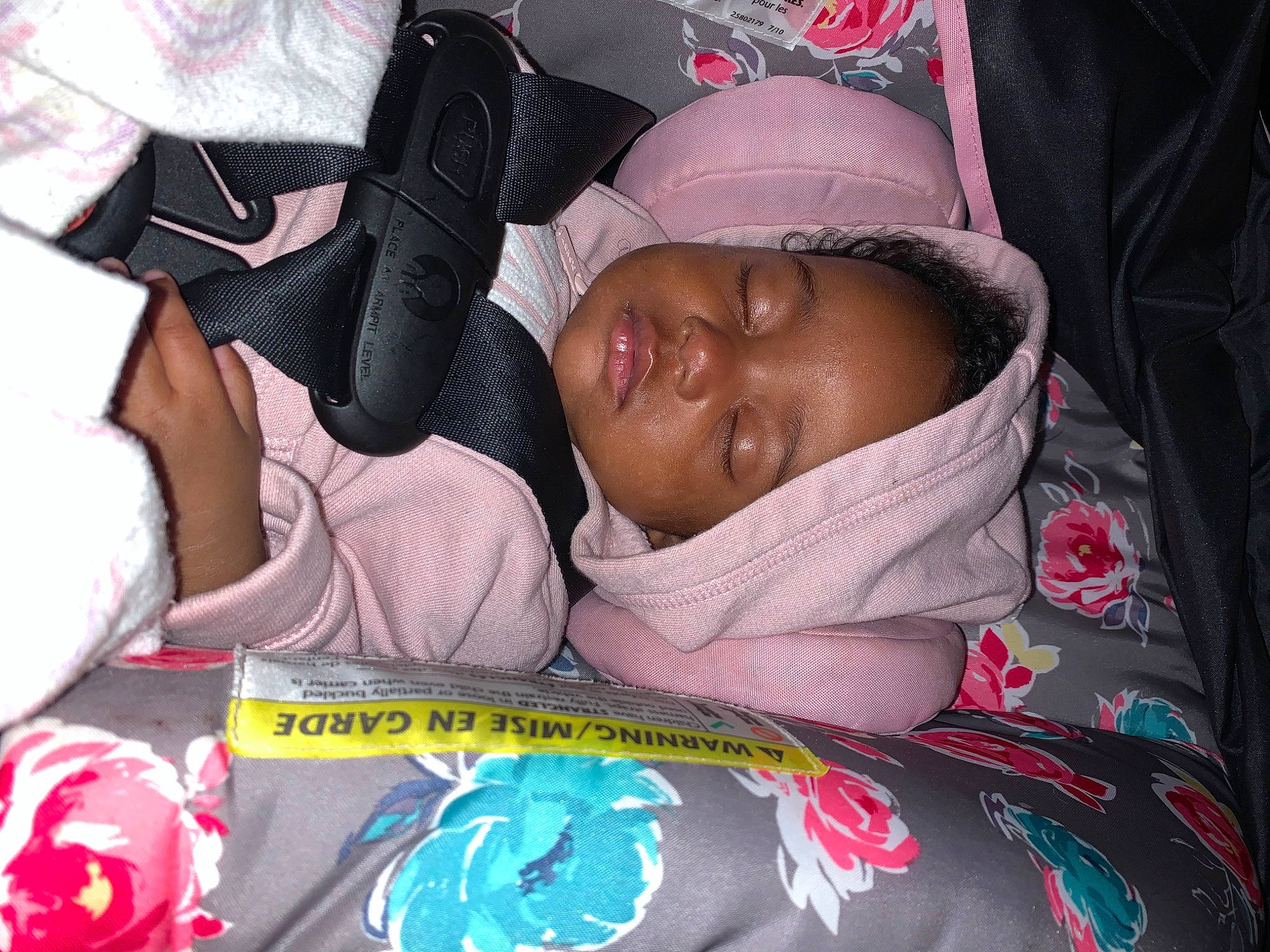 Micah is registered to the contest to win money with this photo: baby, baby_carriage, baby_in_car_seat, baby_products, bedtime, car_seat, carmine, cheek, child, comfort, fun, linens, mouth, nap, person, room, sleep, toddler