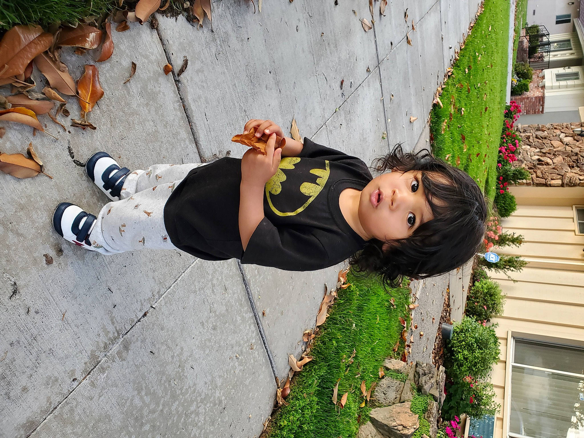 Xavier is registered to the contest to win money with this photo: child, fun, grass, happy, human_leg, leisure, people_in_nature, person, plant, sitting, sportswear, t_shirt, thigh, tree, wood