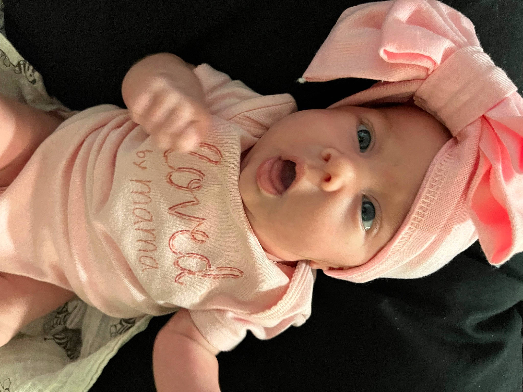 Brielle joined the competition — help win amazing prizes! baby, baby_toddler_clothing, cheek, chin, drinkware, eye, face, facial_expression, finger, hat, headgear, headwear, human_body, lip, mouth, nose, person, pink, product, skin
